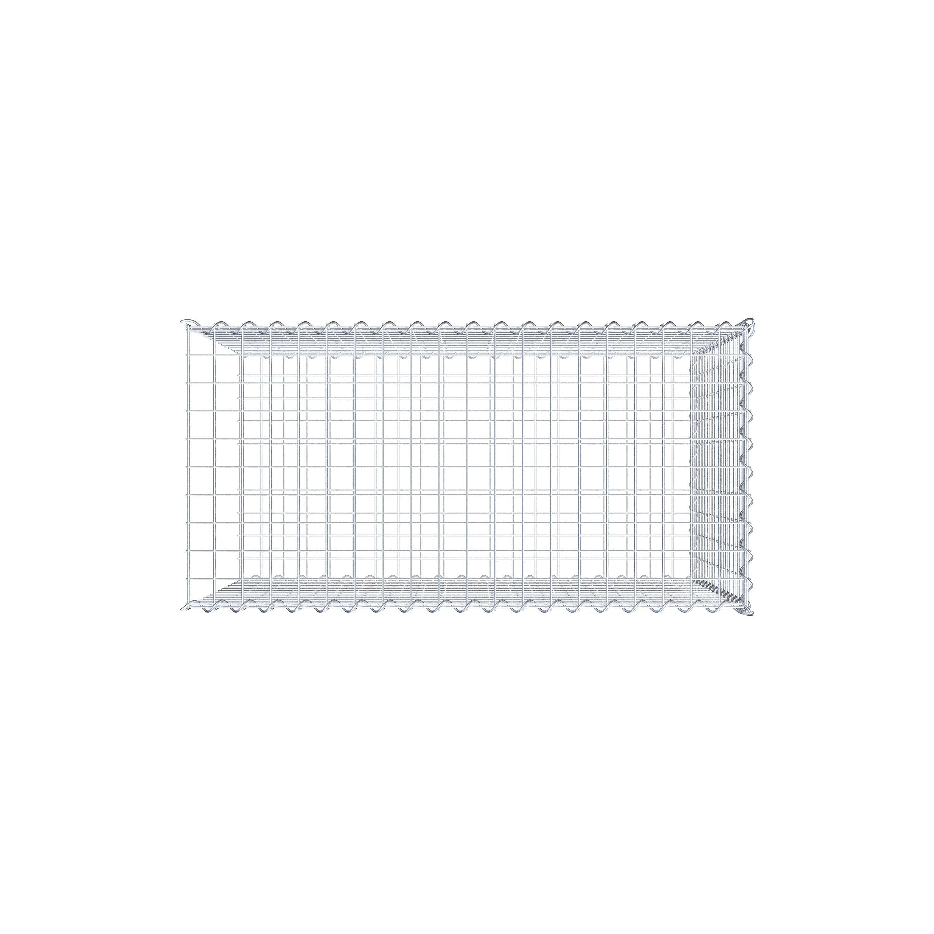 Gabion rapporté type 2 100 cm x 70 cm x 50 cm (L x H x P), mailles 5 cm x 5 cm, spirale