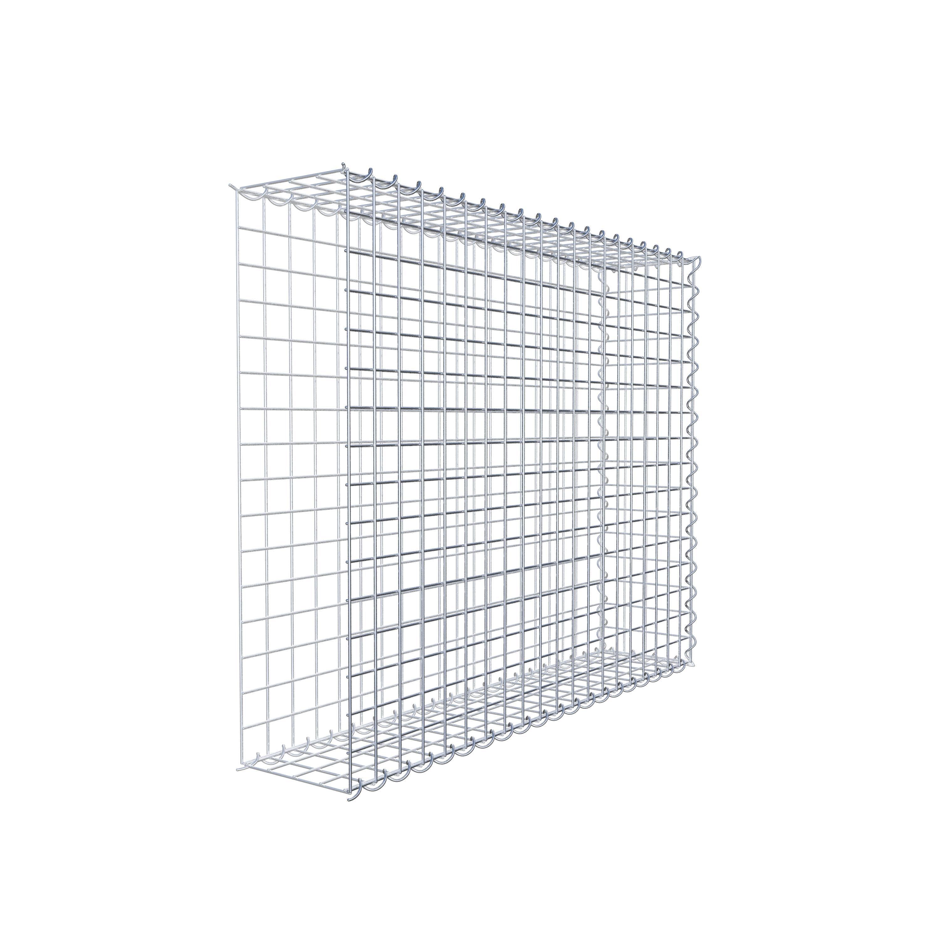 Gabion rapporté type 2 100 cm x 80 cm x 20 cm (L x H x P), mailles 5 cm x 5 cm, spirale