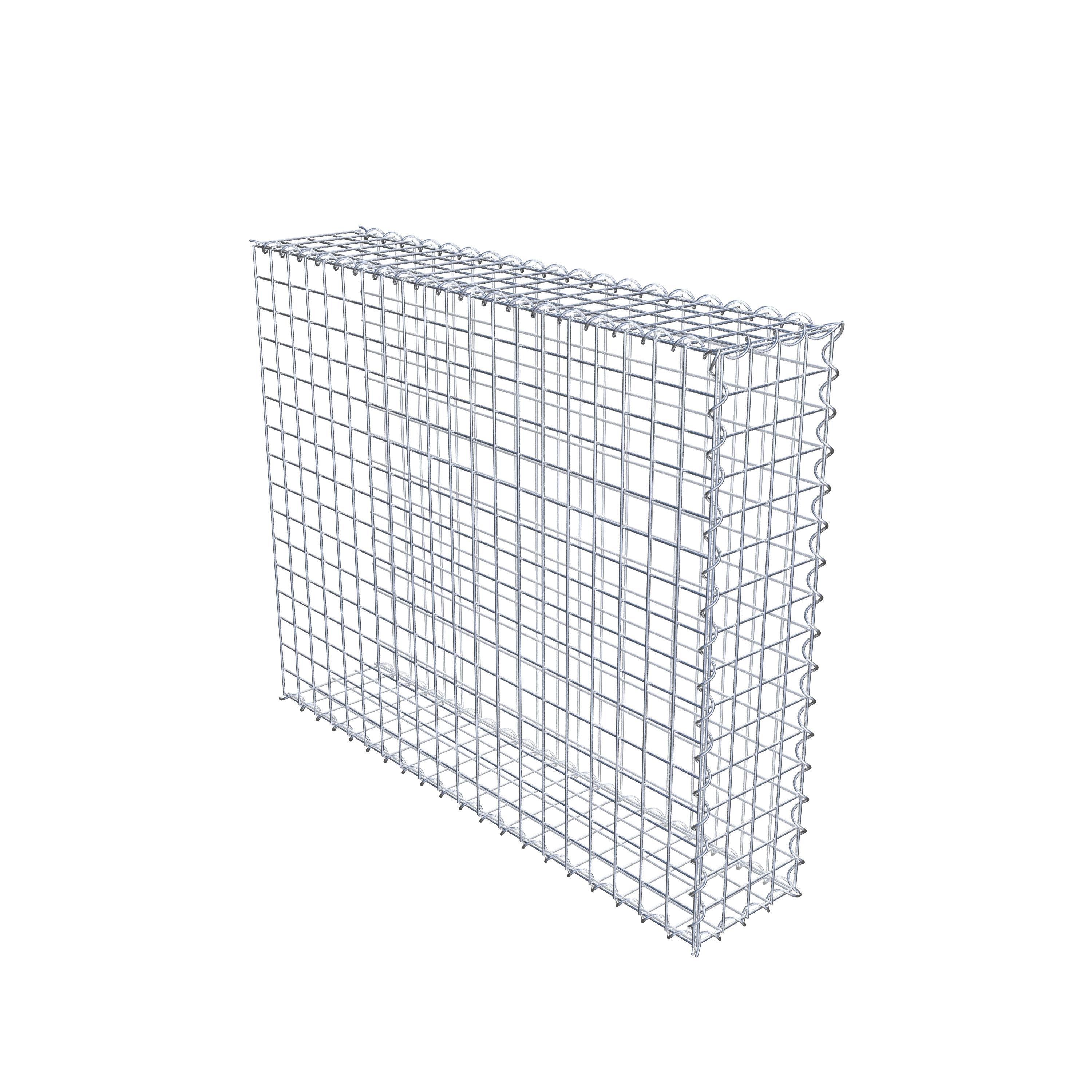 Gabion rapporté type 2 100 cm x 80 cm x 20 cm (L x H x P), mailles 5 cm x 5 cm, spirale