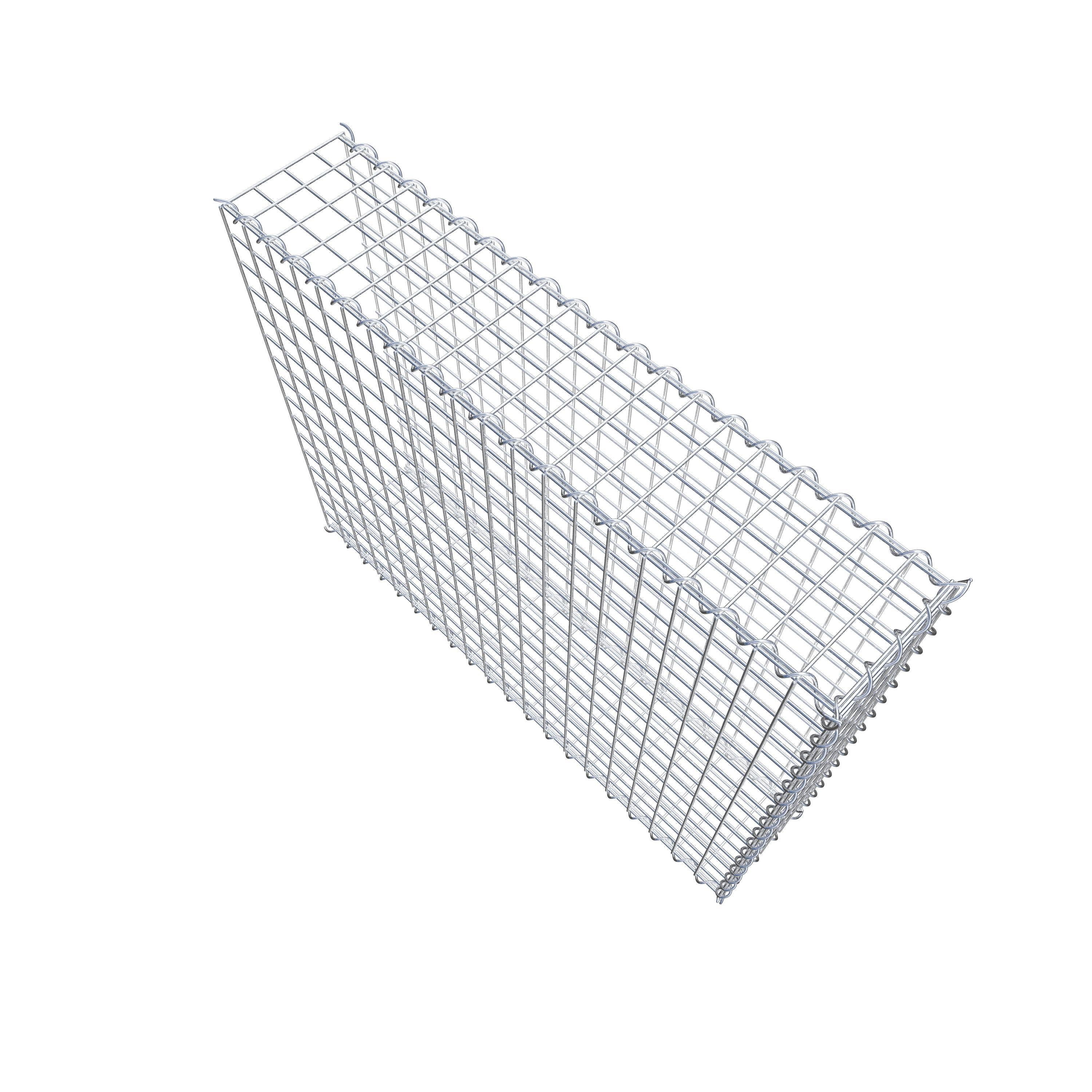 Gabion rapporté type 2 100 cm x 80 cm x 20 cm (L x H x P), mailles 5 cm x 5 cm, spirale