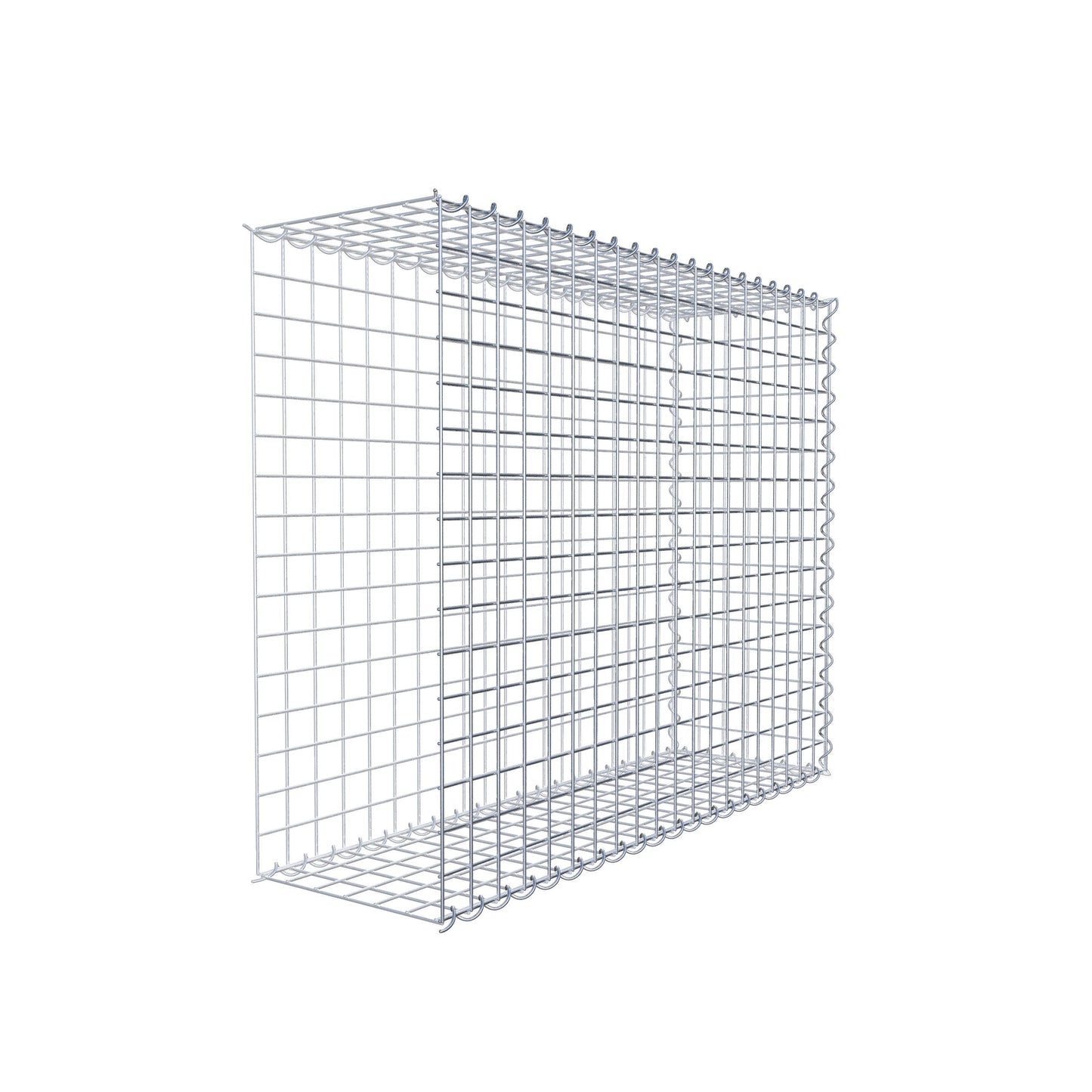 Gavión adulto tipo 2 100 cm x 80 cm x 30 cm (largo x alto x profundidad), tamaño de malla 5 cm x 5 cm, espiral