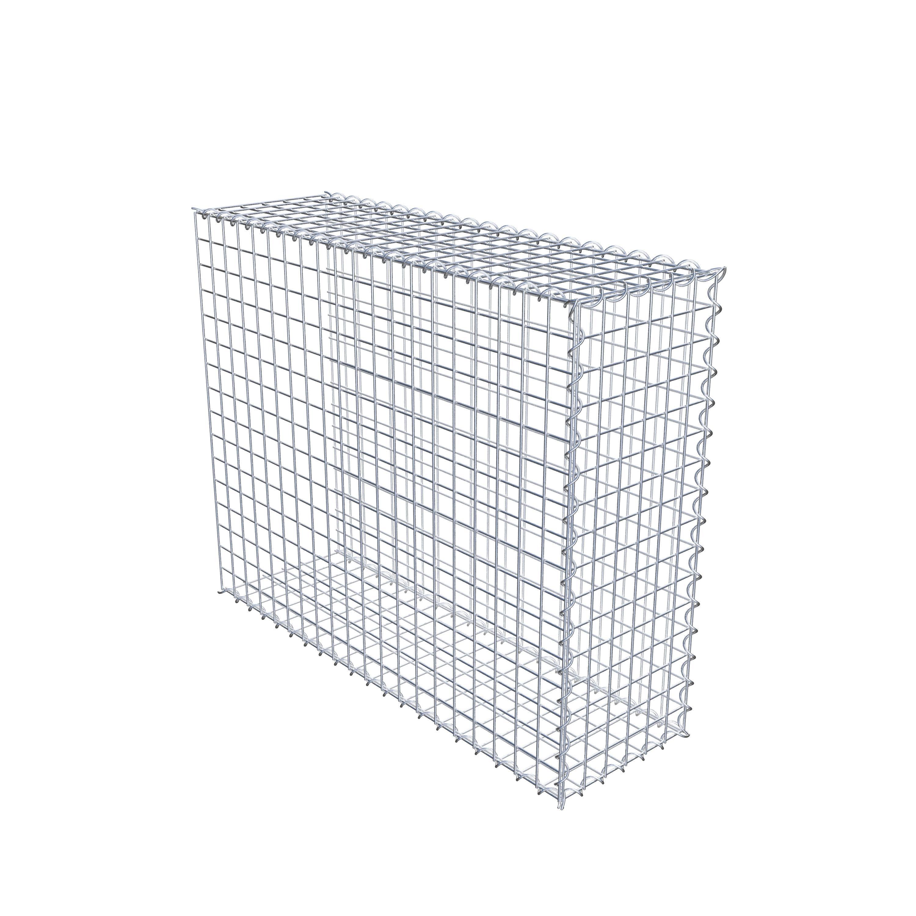 Gabion rapporté type 2 100 cm x 80 cm x 30 cm (L x H x P), mailles 5 cm x 5 cm, spirale