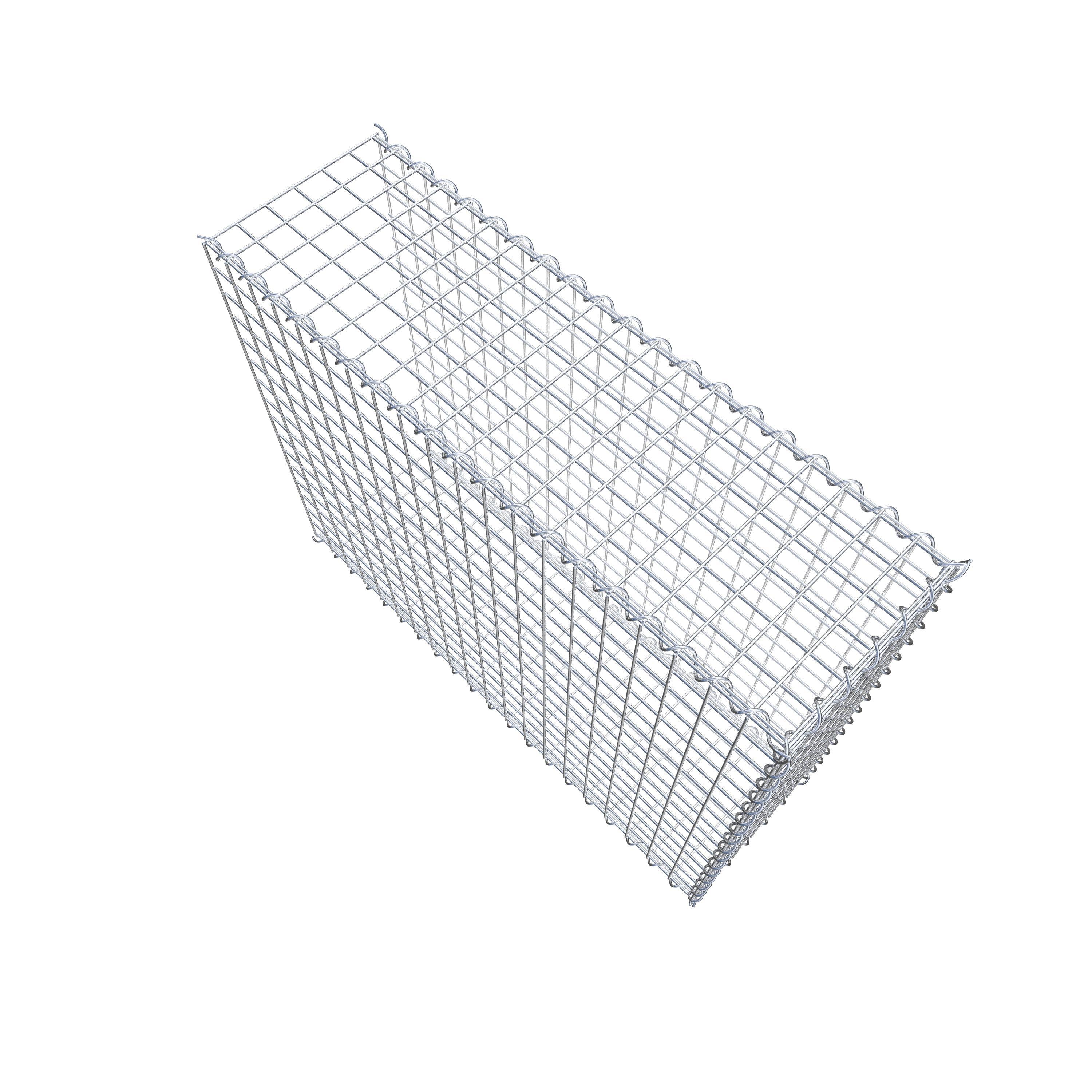 Gabion rapporté type 2 100 cm x 80 cm x 30 cm (L x H x P), mailles 5 cm x 5 cm, spirale