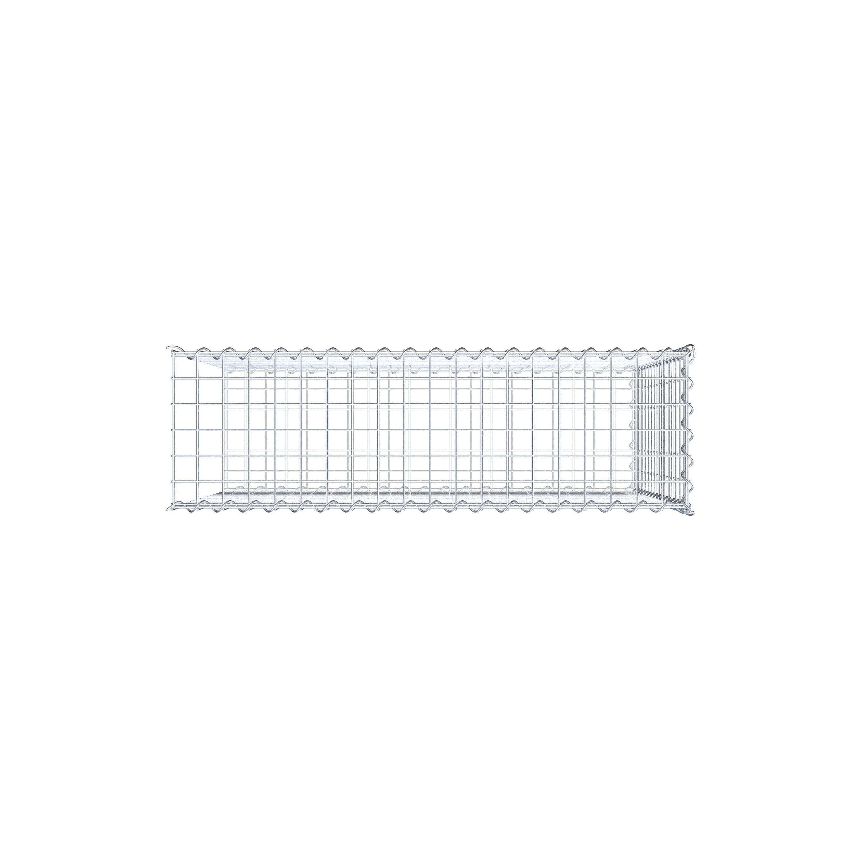 Gabion rapporté type 2 100 cm x 80 cm x 30 cm (L x H x P), mailles 5 cm x 5 cm, spirale