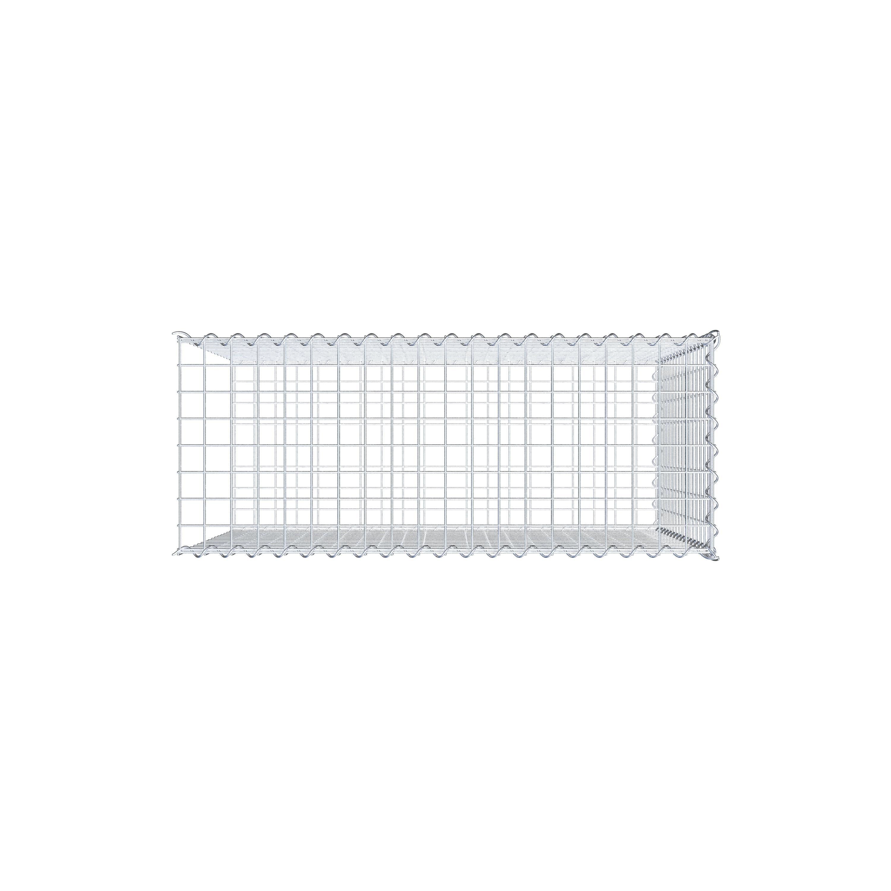 Gabion rapporté type 2 100 cm x 80 cm x 40 cm (L x H x P), mailles 5 cm x 5 cm, spirale