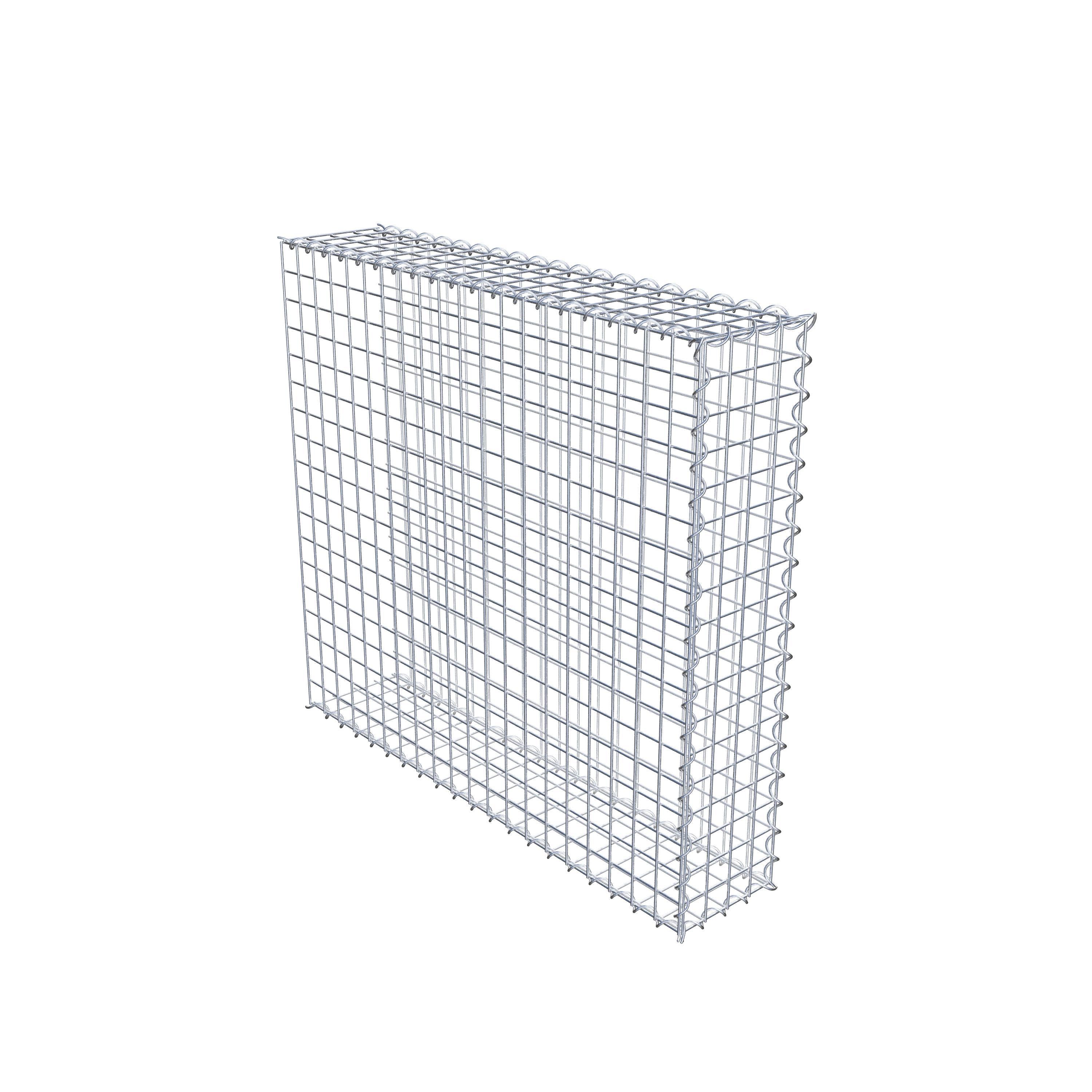 Gabion rapporté type 2 100 cm x 90 cm x 20 cm (L x H x P), mailles 5 cm x 5 cm, spirale