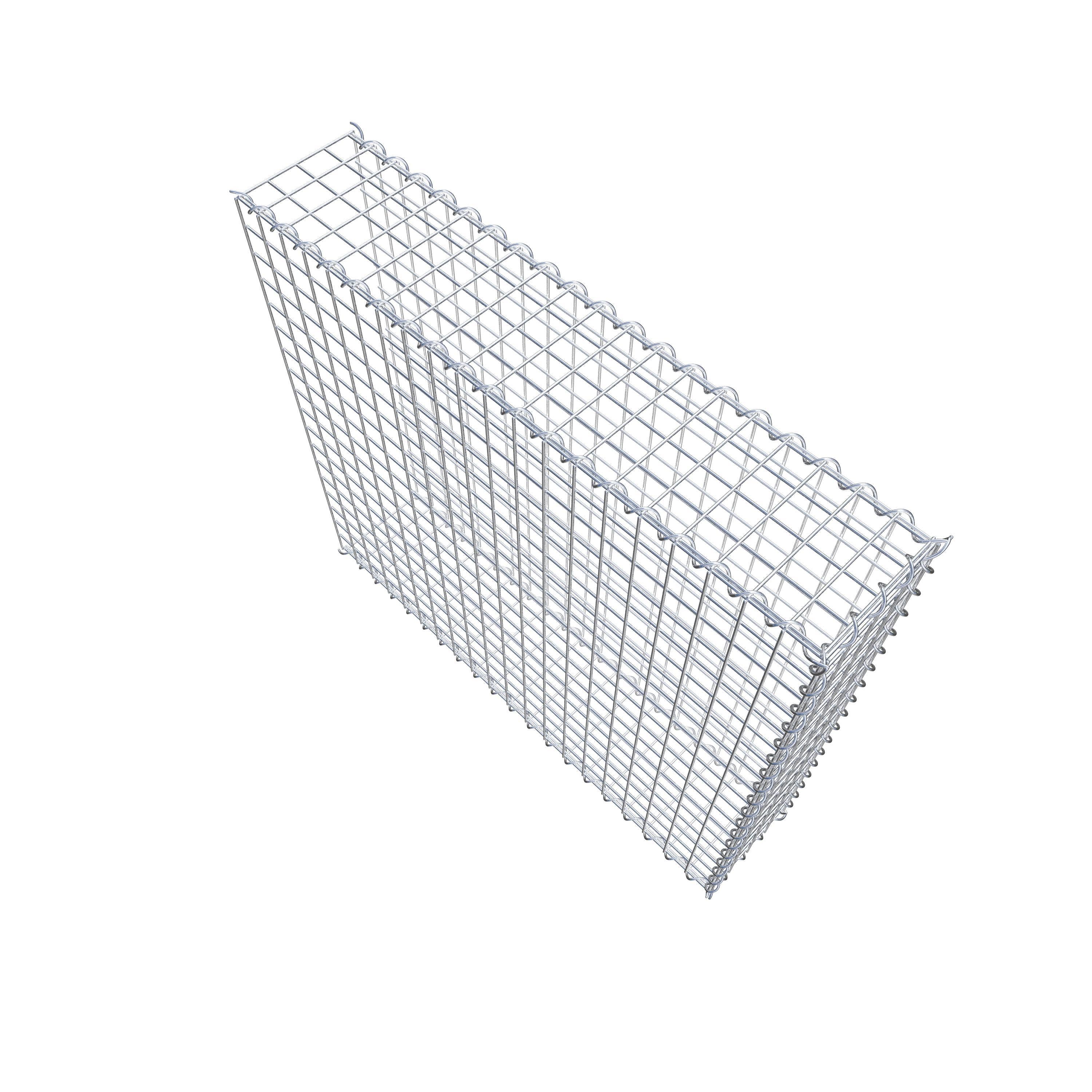 Opvokset gabion type 2 100 cm x 90 cm x 20 cm (L x H x D), maskestørrelse 5 cm x 5 cm, spiral