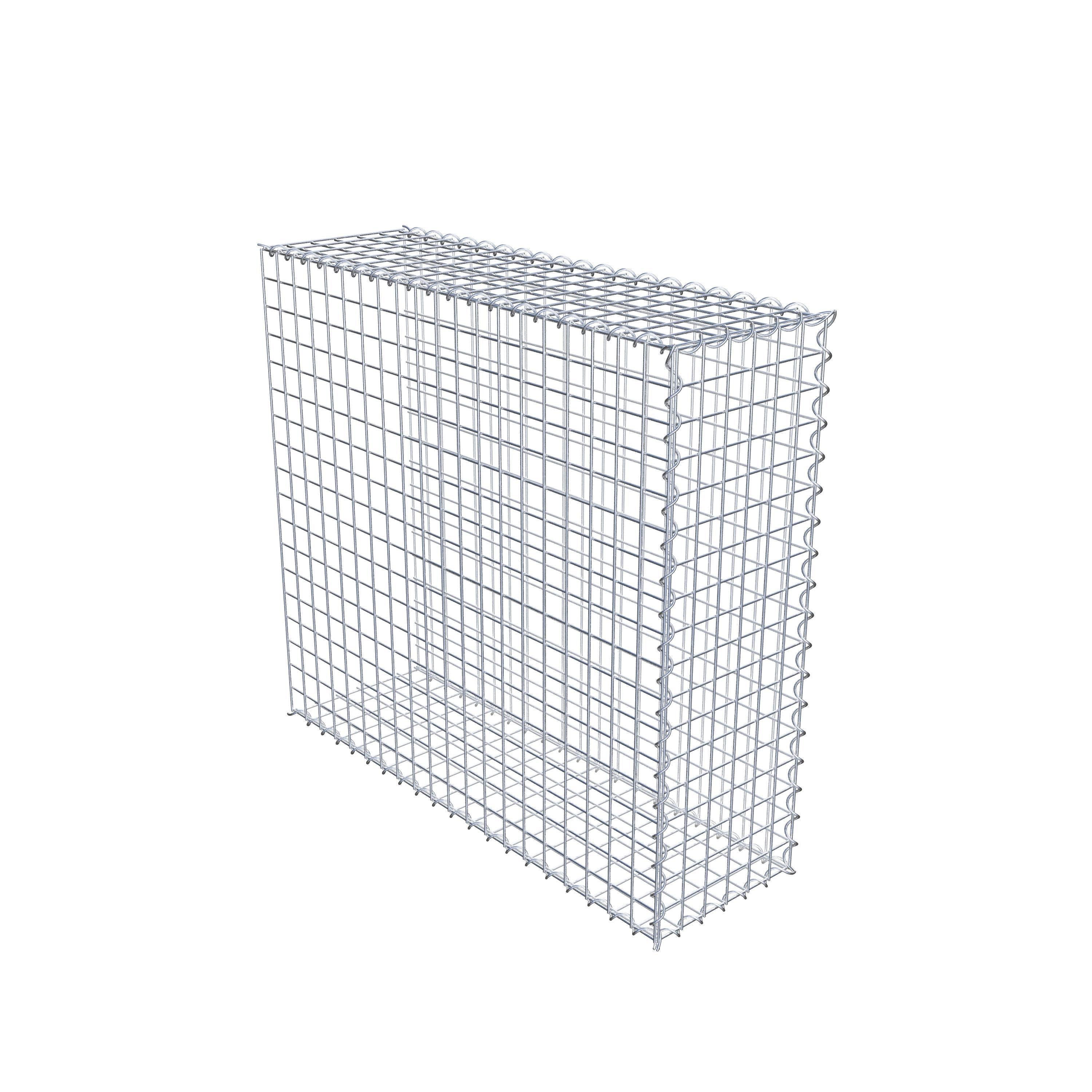 Gabion rapporté type 2 100 cm x 90 cm x 30 cm (L x H x P), mailles 5 cm x 5 cm, spirale