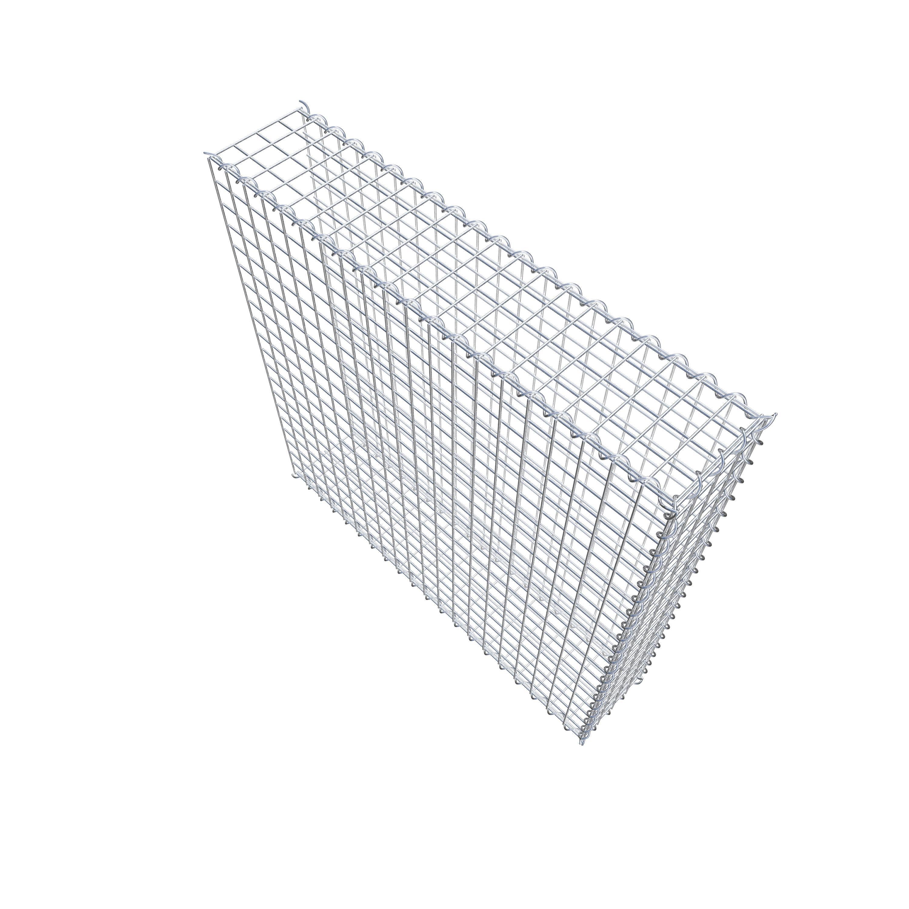 Opvokset gabion type 2 100 cm x 100 cm x 20 cm (L x H x D), maskestørrelse 5 cm x 5 cm, spiral