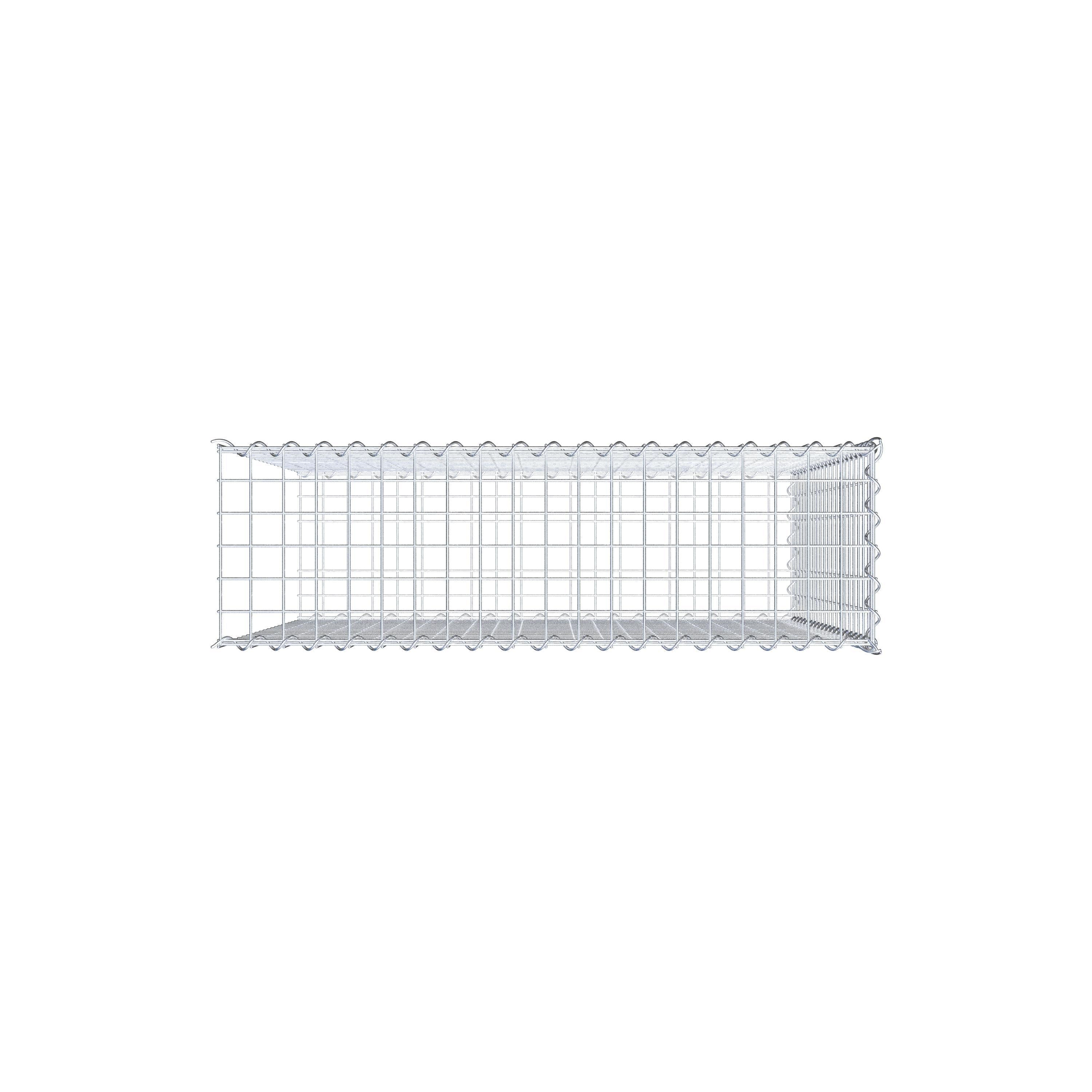 Extra gabion typ 2 100 cm x 100 cm x 30 cm (L x H x D), maskstorlek 5 cm x 5 cm, spiral