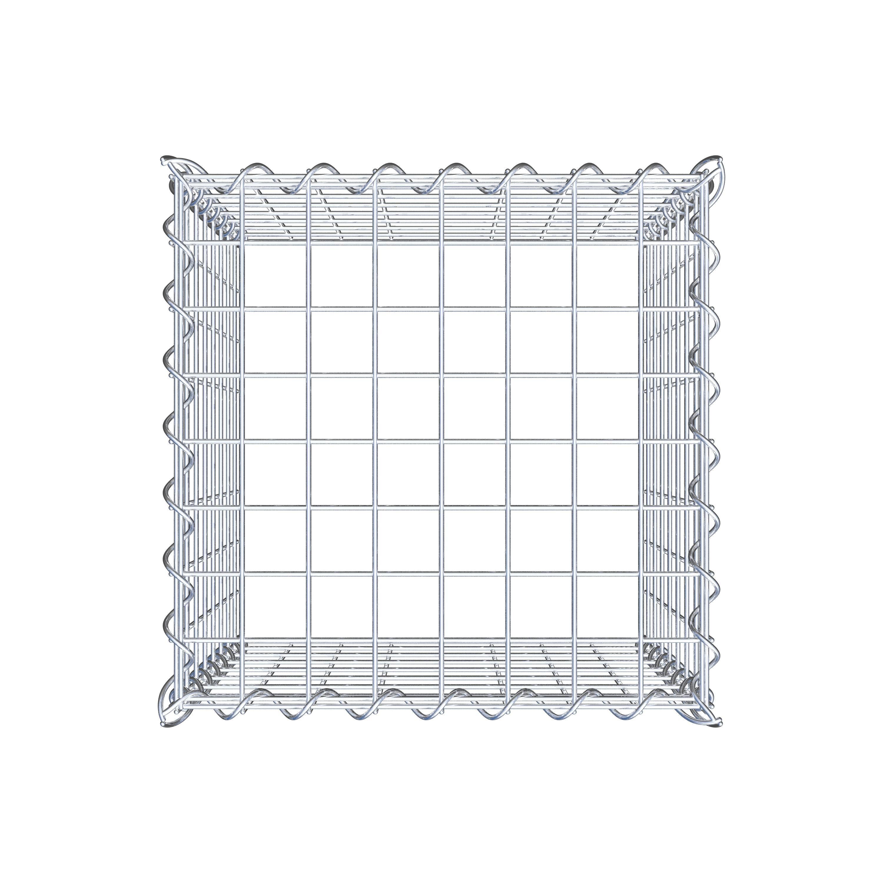 Add-on schanskorf type 3 40 cm x 40 cm x 40 cm (L x H x D), maaswijdte 5 cm x 5 cm, spiraalvormig