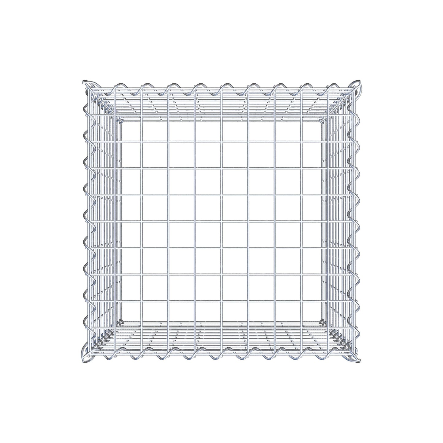 Aangegroeide schanskorf type 3 50 cm x 50 cm x 50 cm (L x H x D), maaswijdte 5 cm x 5 cm, spiraal