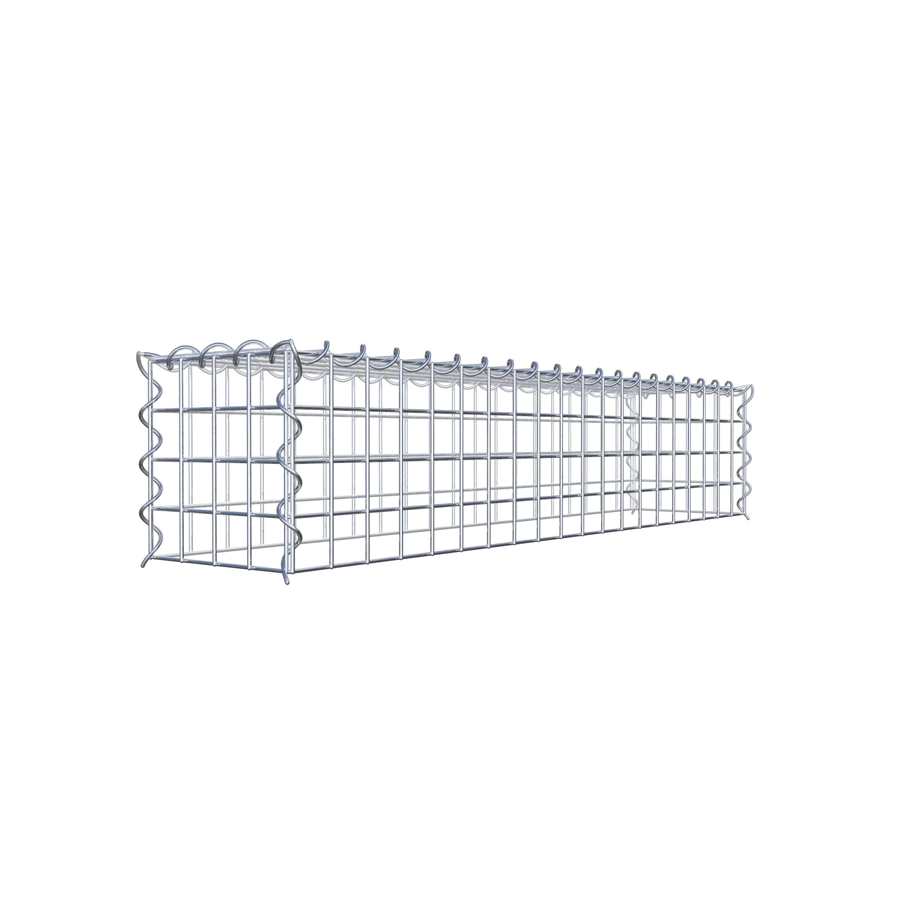 Add-on schanskorf type 3 100 cm x 20 cm x 20 cm (L x H x D), maaswijdte 5 cm x 5 cm, spiraalvormig