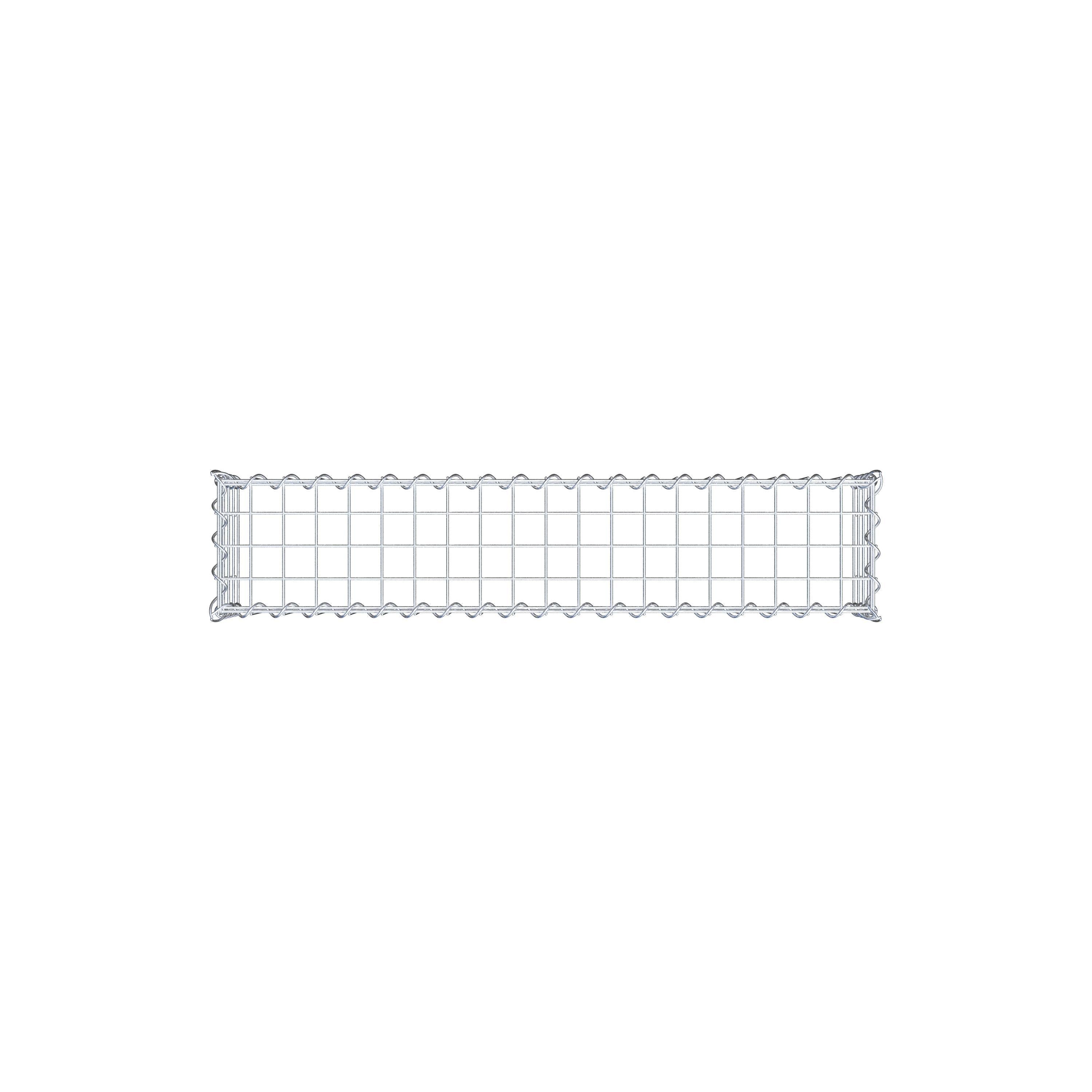 Gabion rapporté type 3 100 cm x 20 cm x 20 cm (L x H x P), mailles 5 cm x 5 cm, spirale