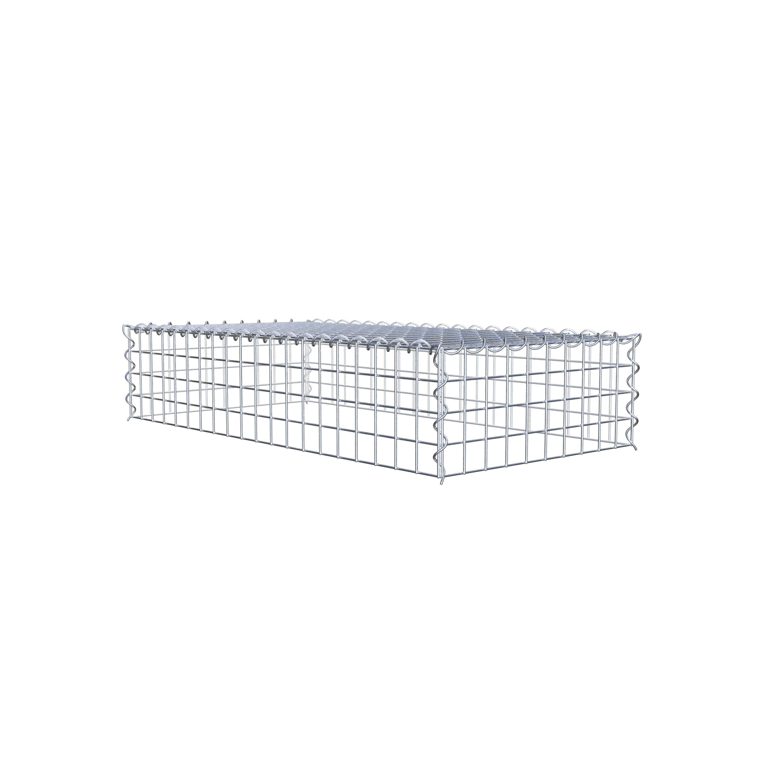 Extra gabion typ 3 100 cm x 20 cm x 50 cm (L x H x D), maskstorlek 5 cm x 5 cm, spiral