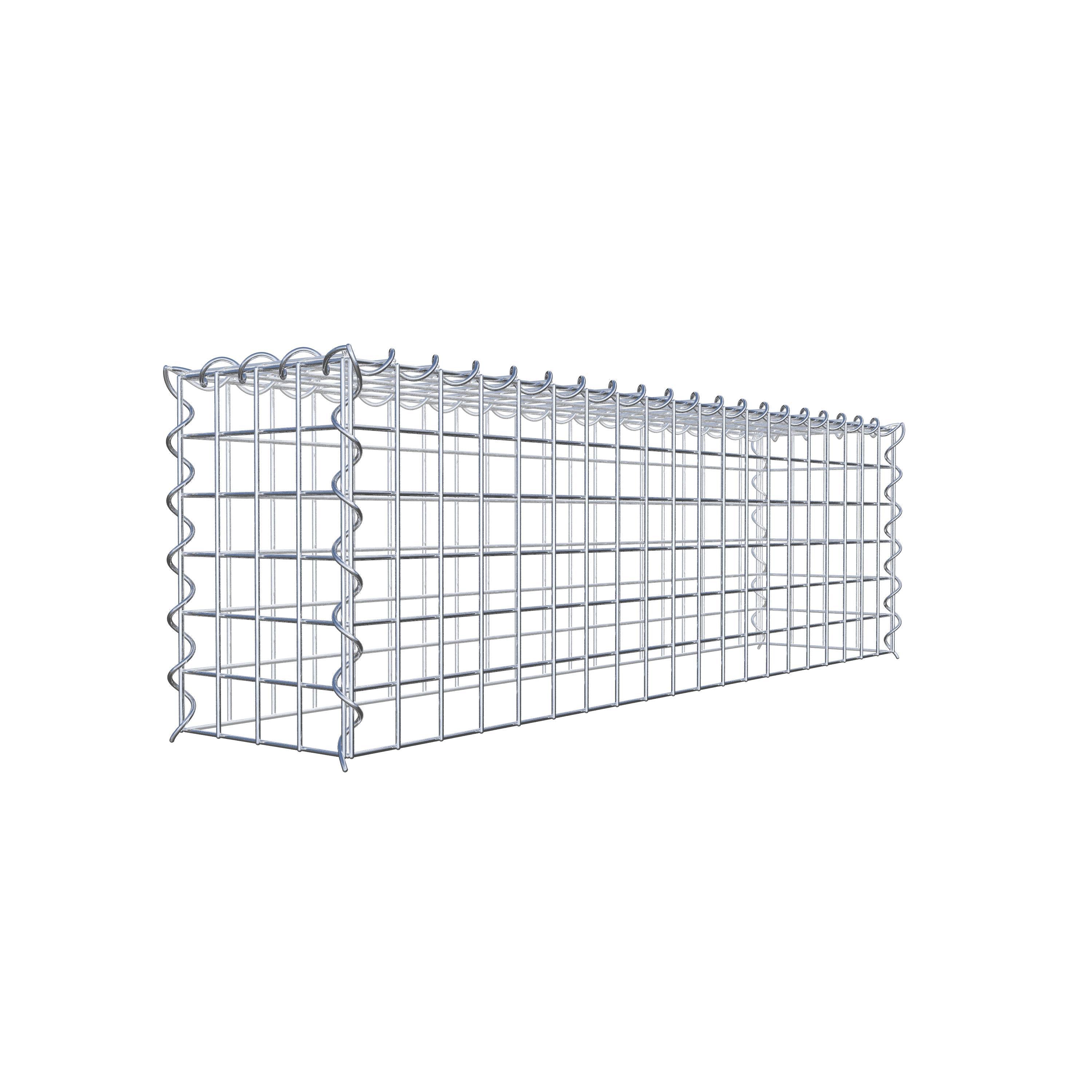 Gabion rapporté type 3 100 cm x 30 cm x 20 cm (L x H x P), mailles 5 cm x 5 cm, spirale