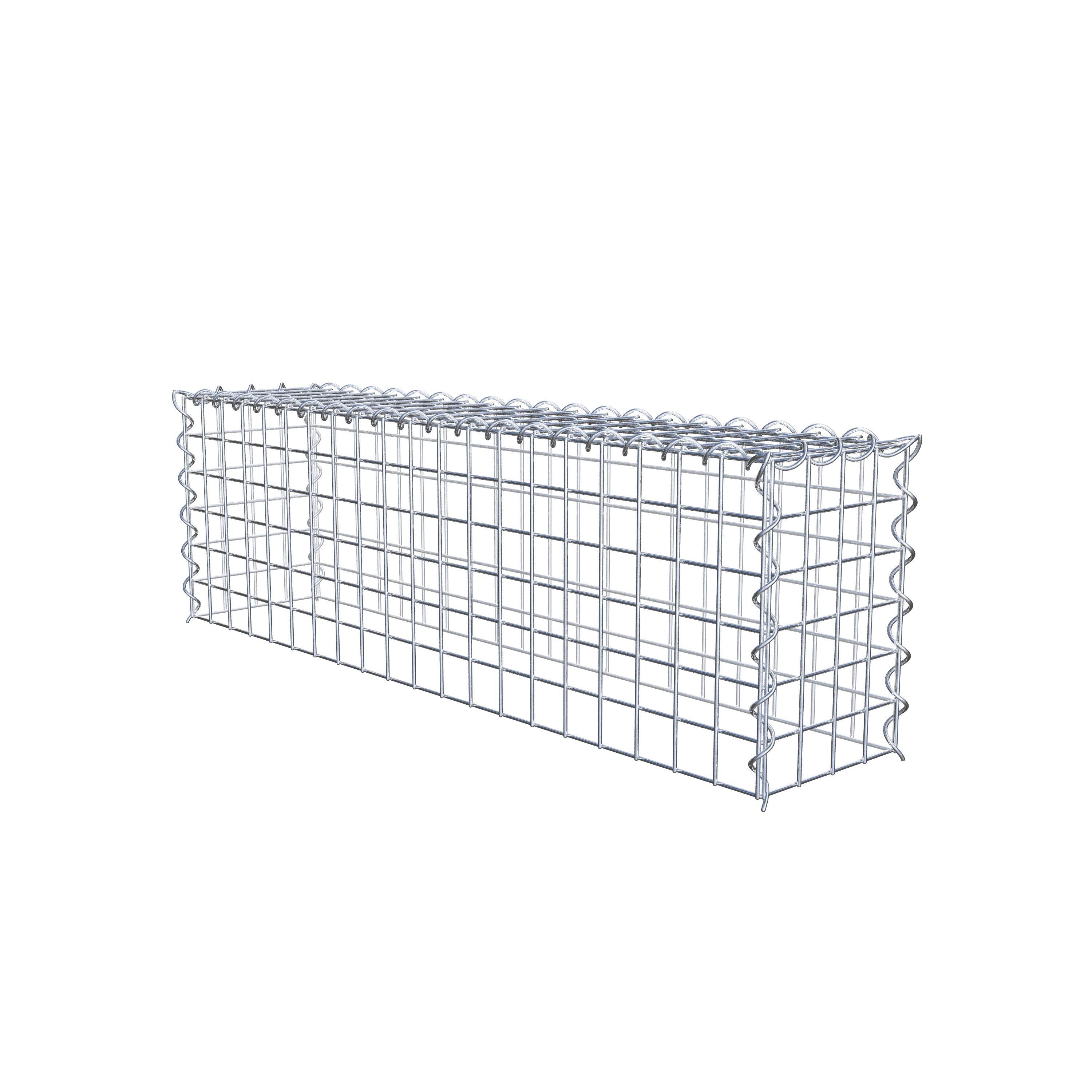 Gabion rapporté type 3 100 cm x 30 cm x 20 cm (L x H x P), mailles 5 cm x 5 cm, spirale