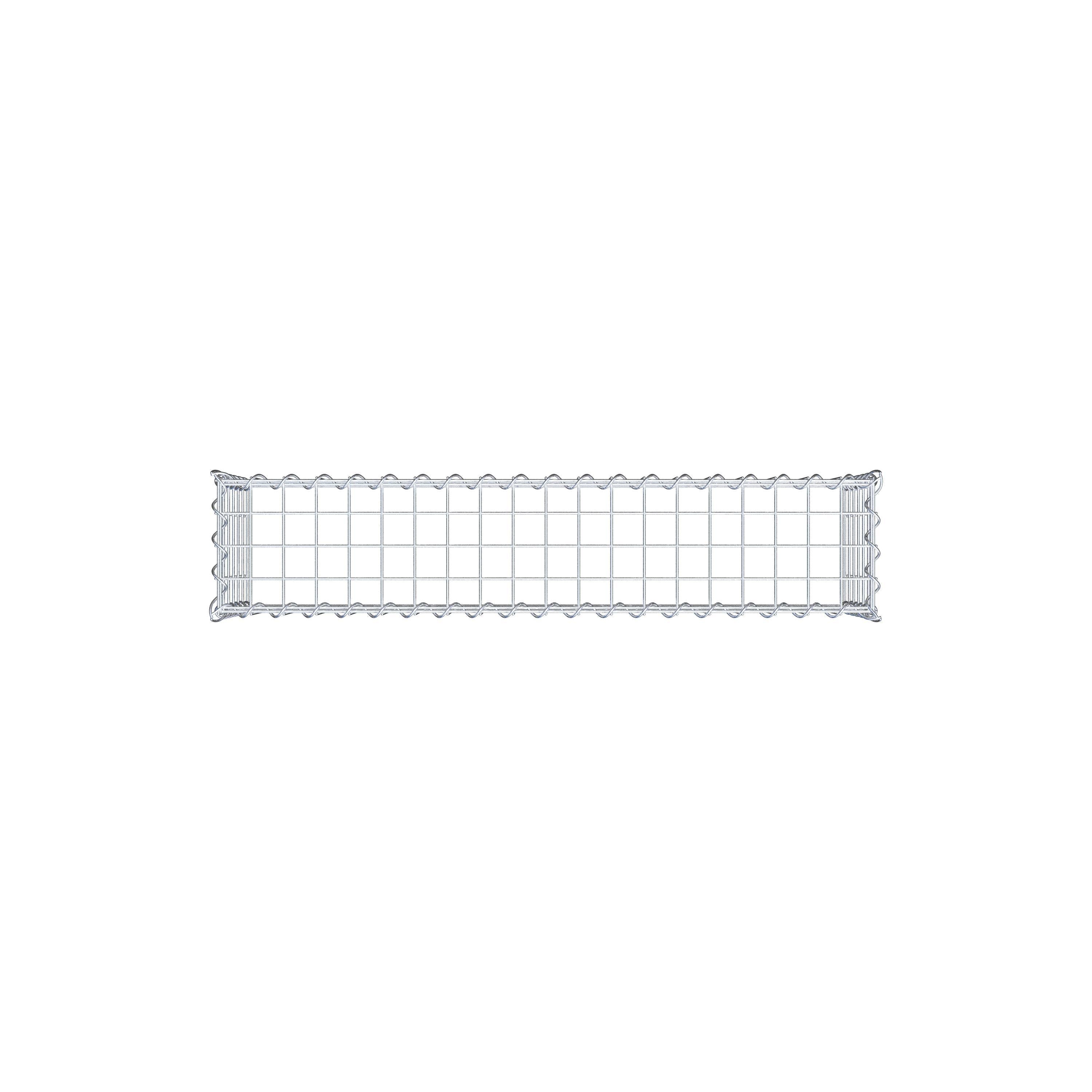 Gabion rapporté type 3 100 cm x 30 cm x 20 cm (L x H x P), mailles 5 cm x 5 cm, spirale