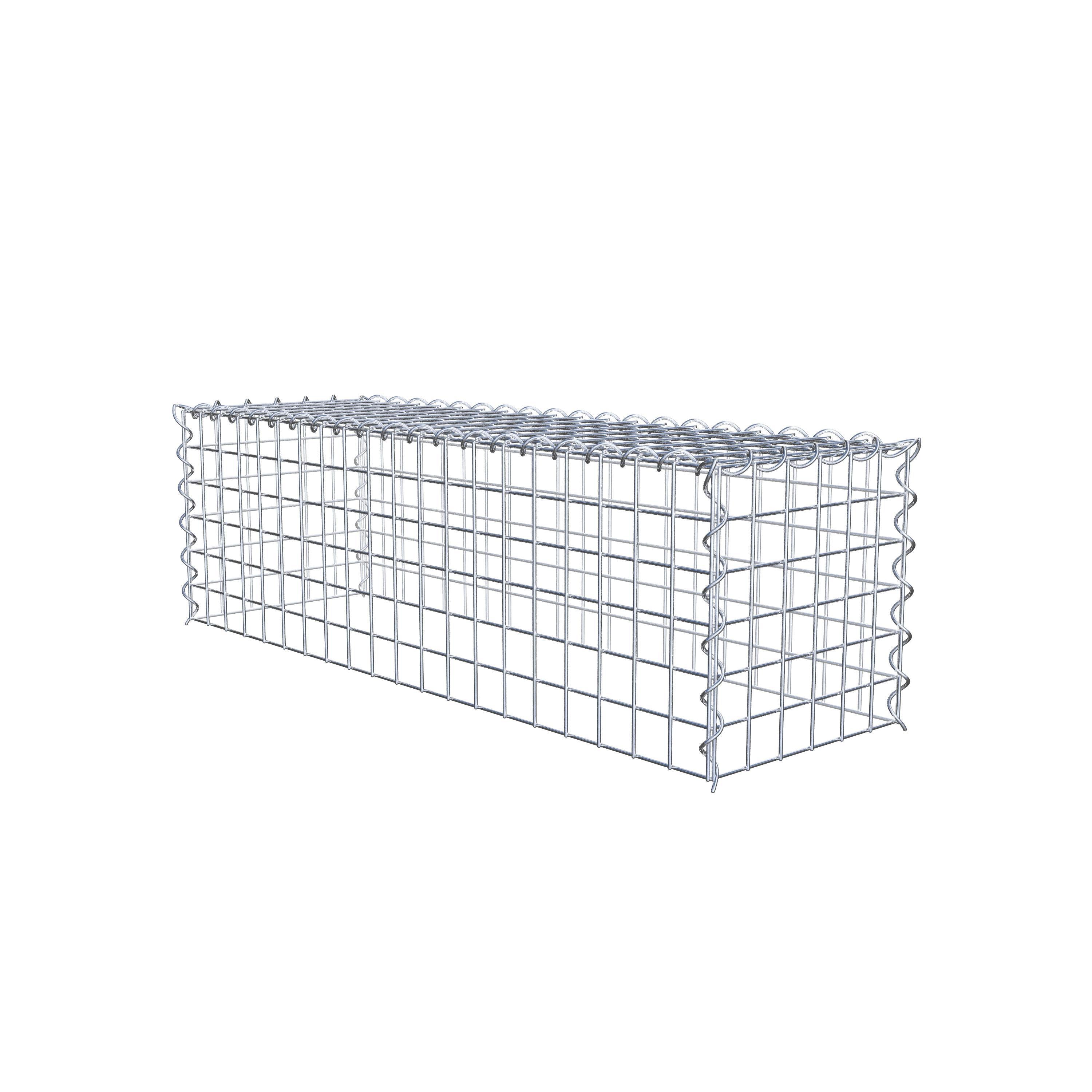 Grown-on gabion type 3 100 cm x 30 cm x 30 cm (L x H x D), mesh size 5 cm x 5 cm, spiral