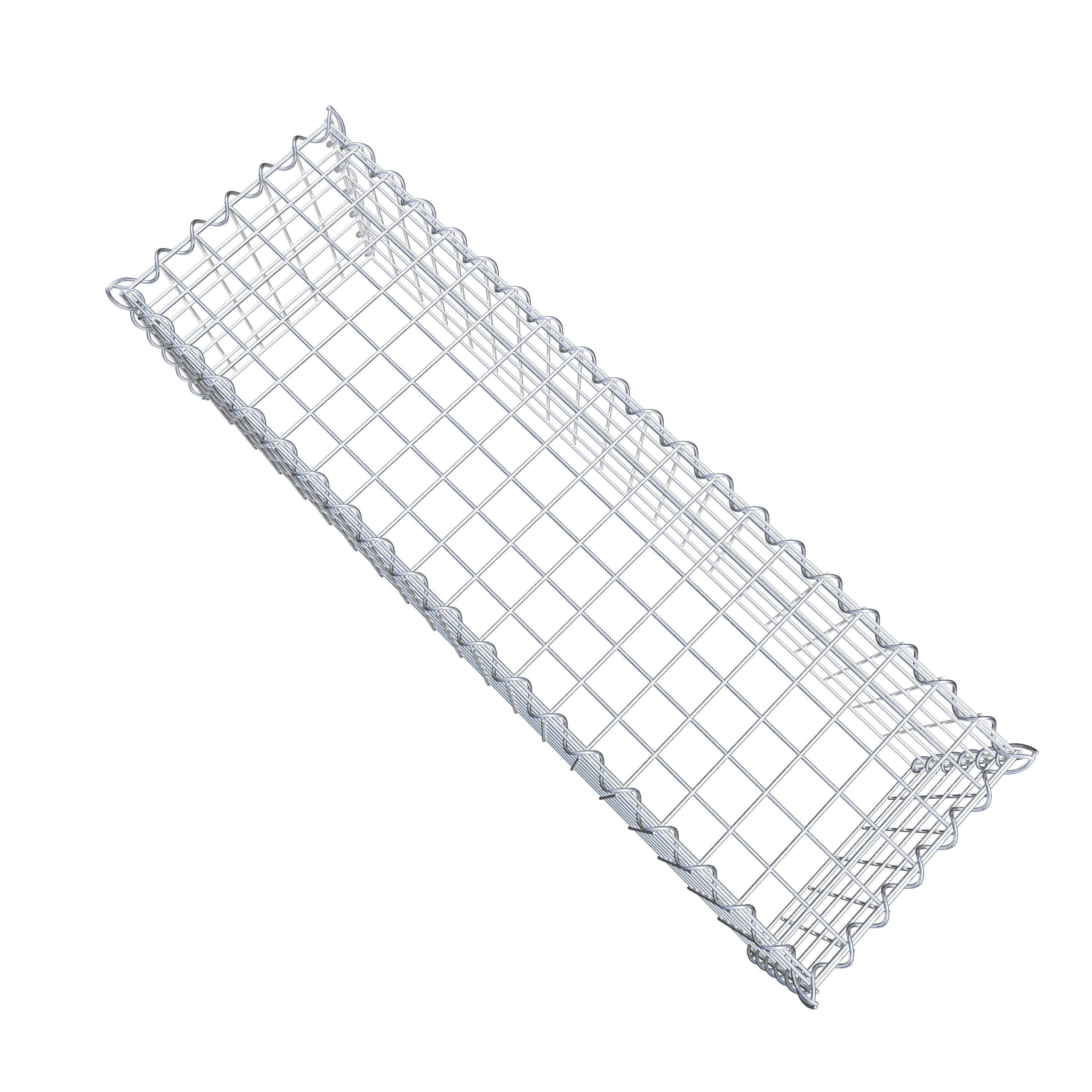 Gabion rapporté type 3 100 cm x 30 cm x 30 cm (L x H x P), mailles 5 cm x 5 cm, spirale