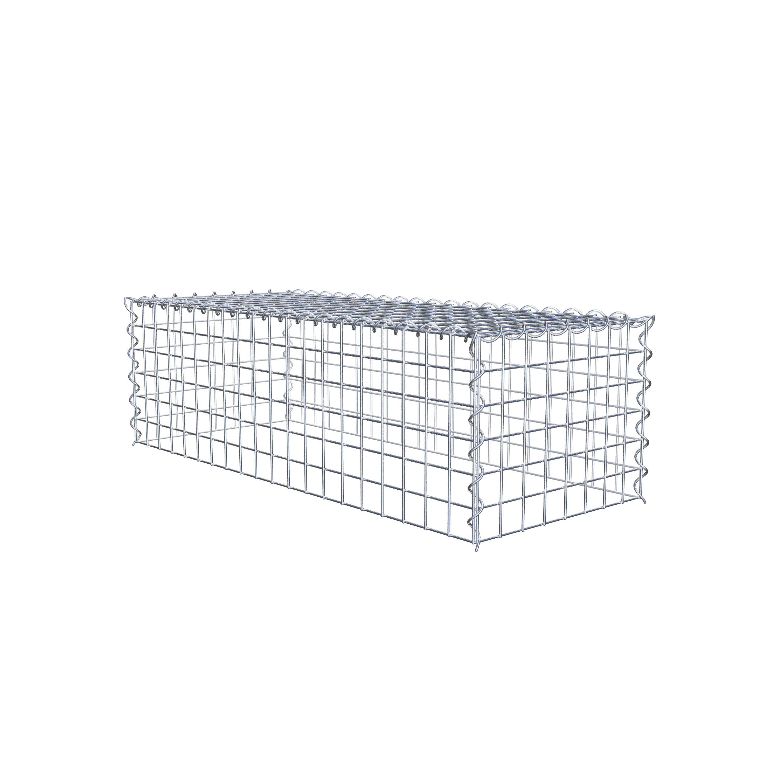 Gabion rapporté type 3 100 cm x 30 cm x 40 cm (L x H x P), mailles 5 cm x 5 cm, spirale