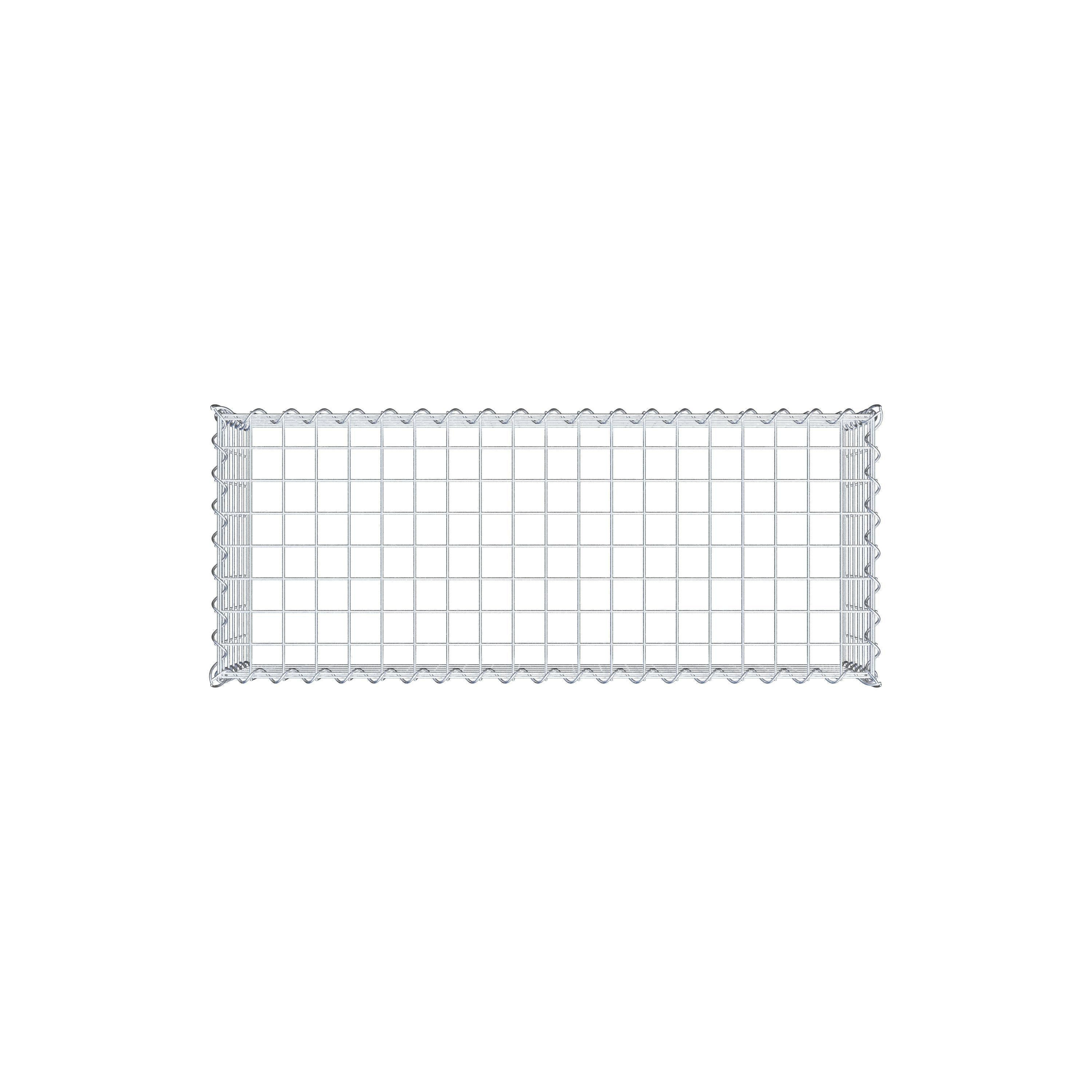 Gabion rapporté type 3 100 cm x 30 cm x 40 cm (L x H x P), mailles 5 cm x 5 cm, spirale