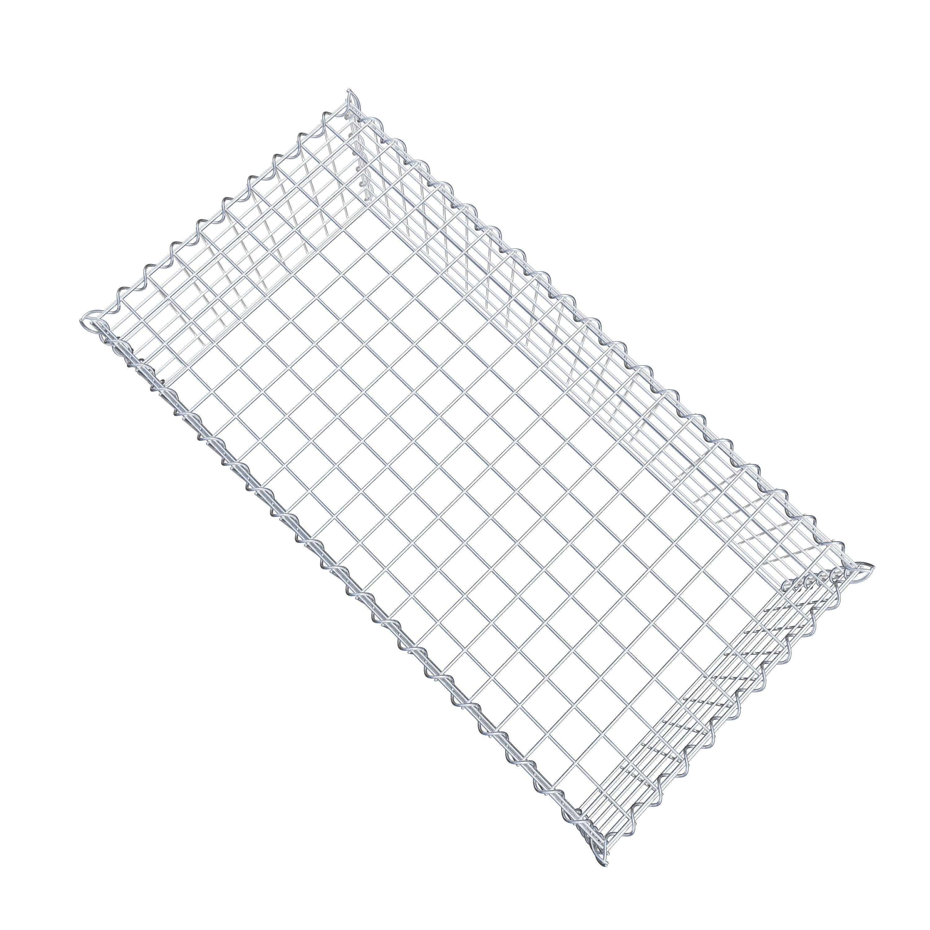 Opvokset gabion type 3 100 cm x 30 cm x 50 cm (L x H x D), maskestørrelse 5 cm x 5 cm, spiral