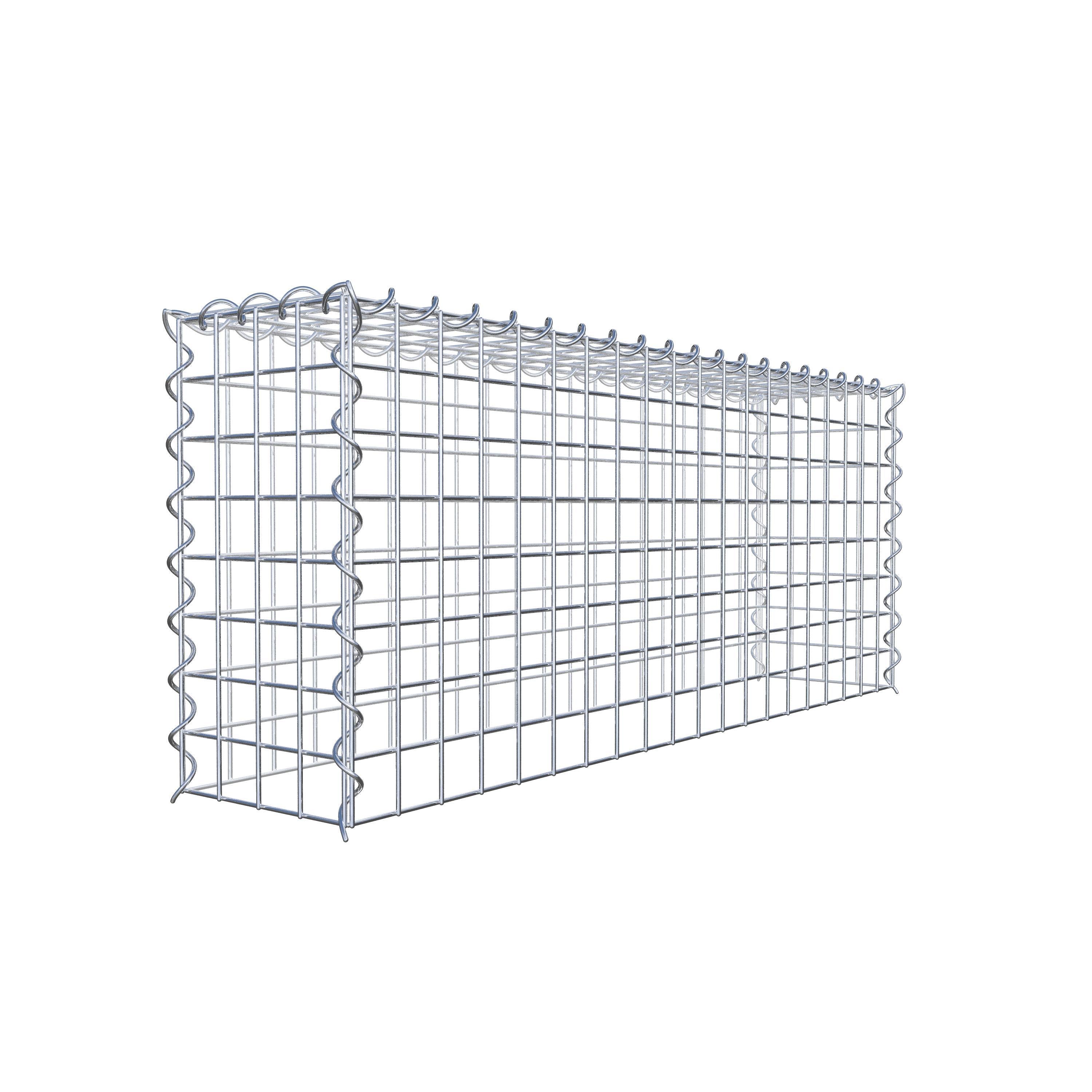 Extra gabion typ 3 100 cm x 40 cm x 20 cm (L x H x D), maskstorlek 5 cm x 5 cm, spiral