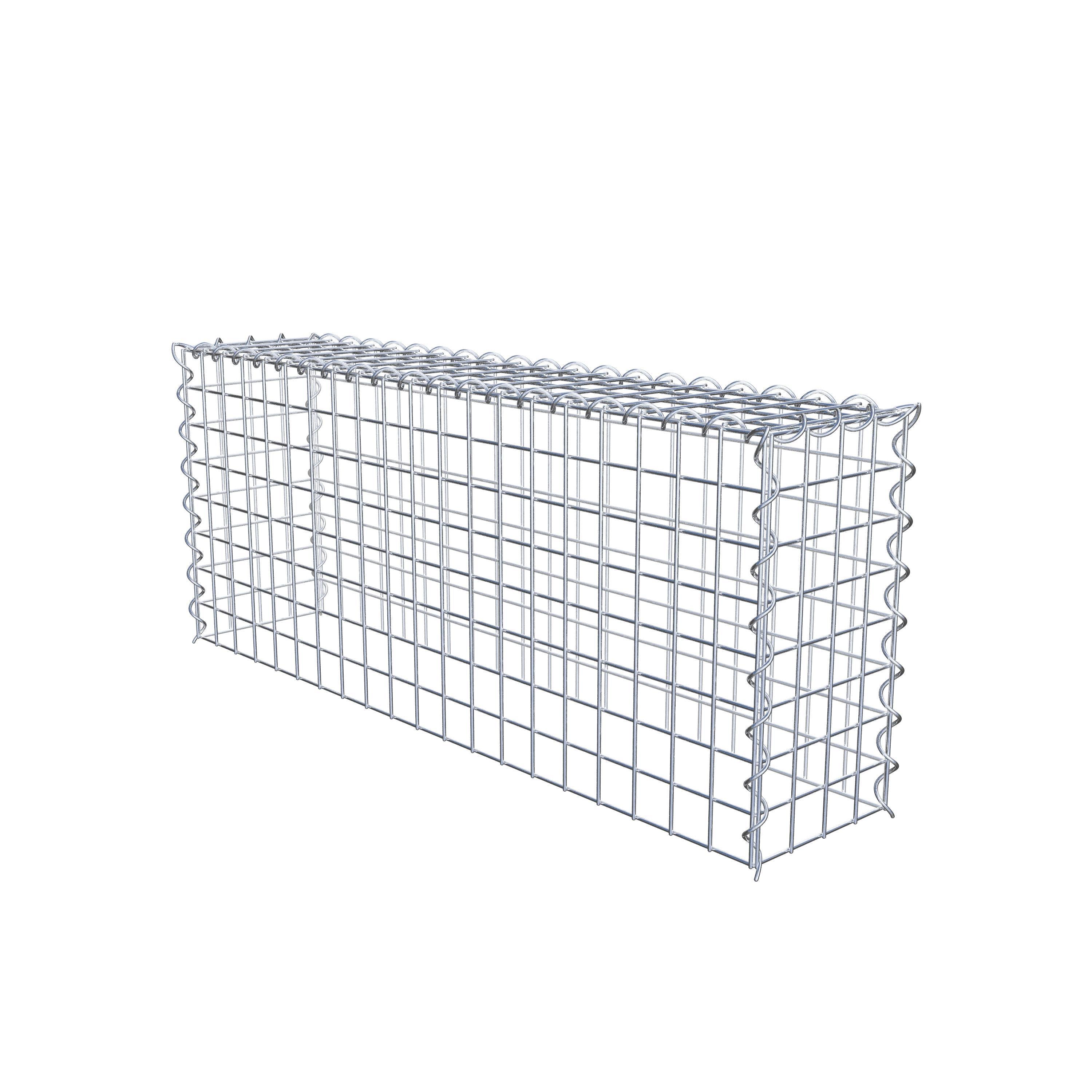 Gabion rapporté type 3 100 cm x 40 cm x 20 cm (L x H x P), mailles 5 cm x 5 cm, spirale