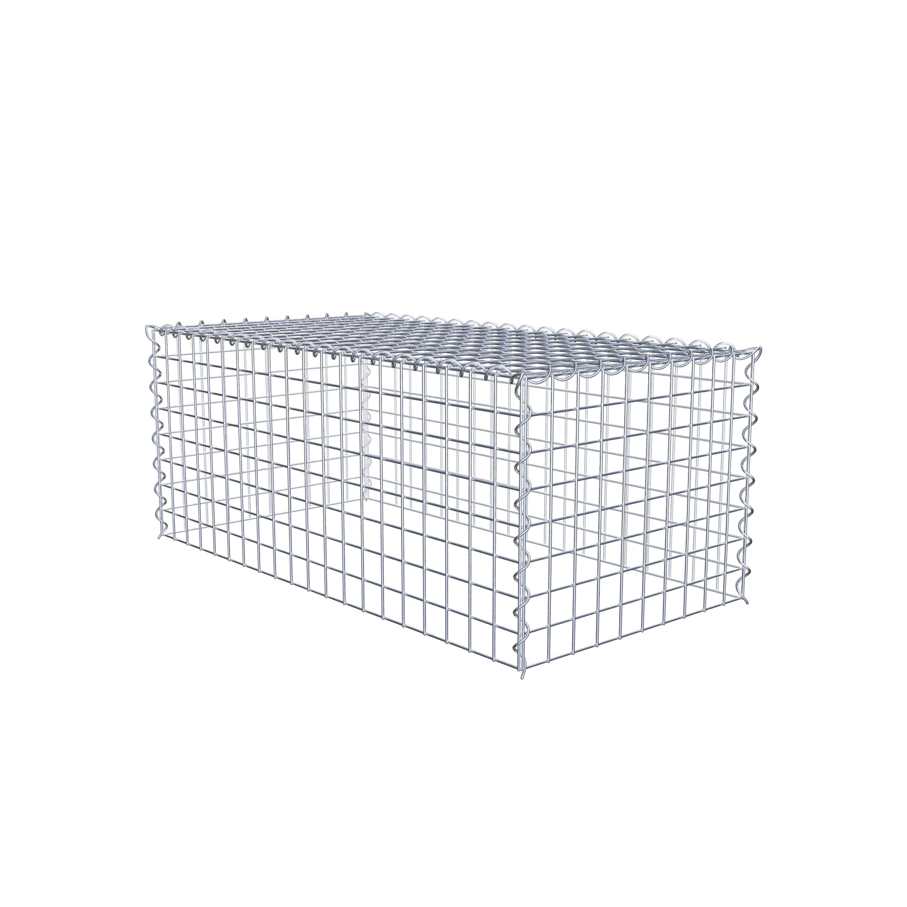 Gabion rapporté type 3 100 cm x 40 cm x 50 cm (L x H x P), mailles 5 cm x 5 cm, spirale