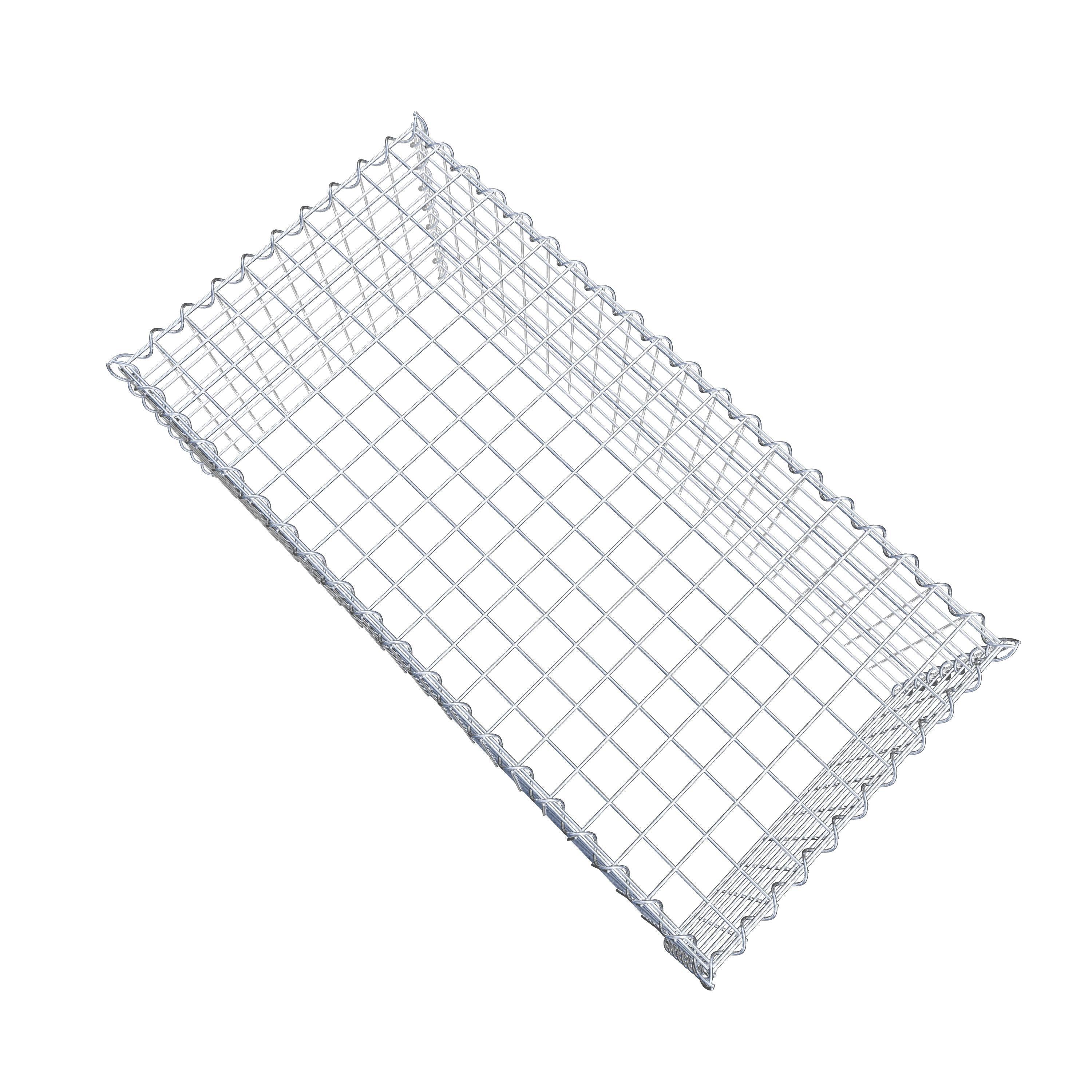 Opvokset gabion type 3 100 cm x 40 cm x 50 cm (L x H x D), maskestørrelse 5 cm x 5 cm, spiral