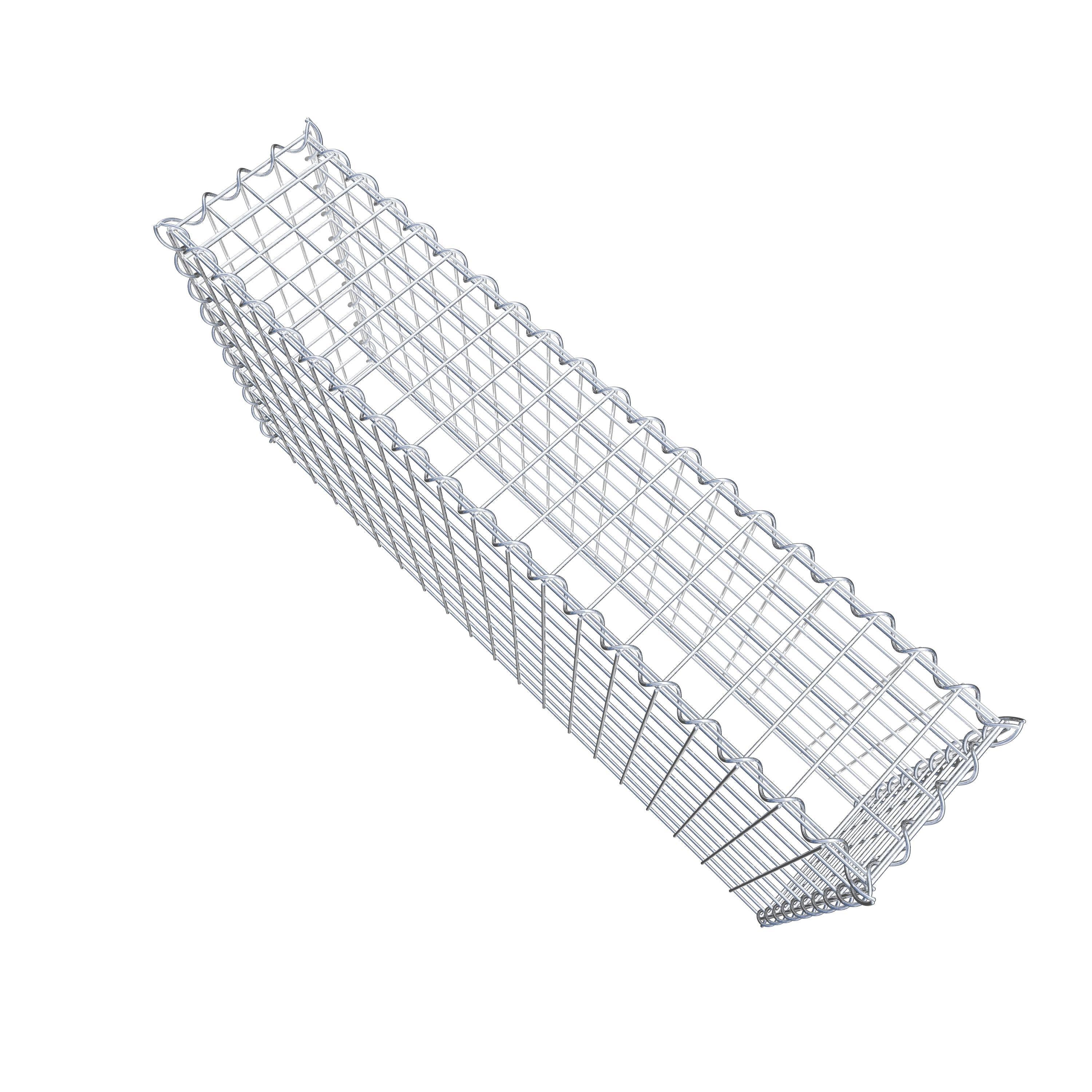 Opvokset gabion type 3 100 cm x 50 cm x 20 cm (L x H x D), maskestørrelse 5 cm x 5 cm, spiral