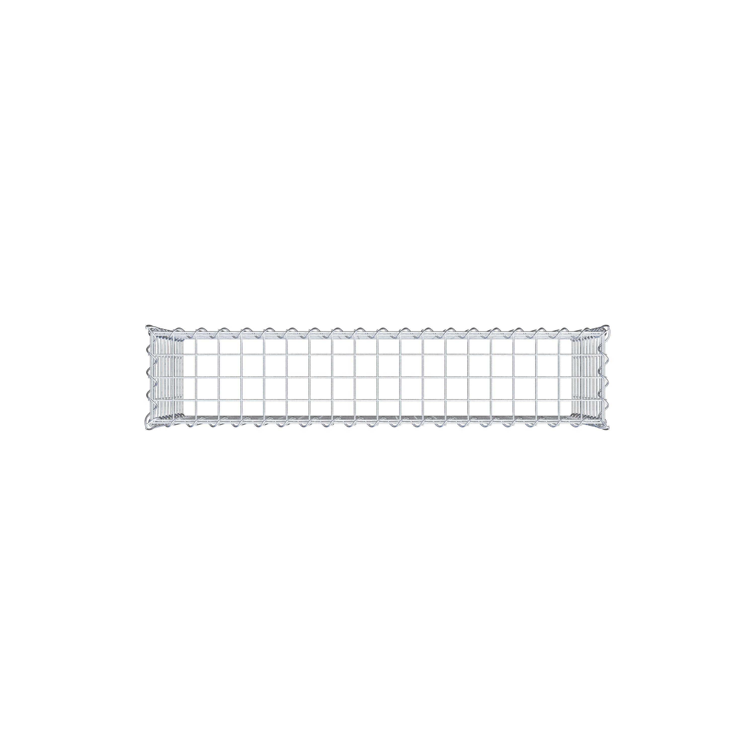 Gabião Tipo 3 100 cm x 50 cm x 20 cm (C x A x P), malhagem 5 cm x 5 cm, espiral