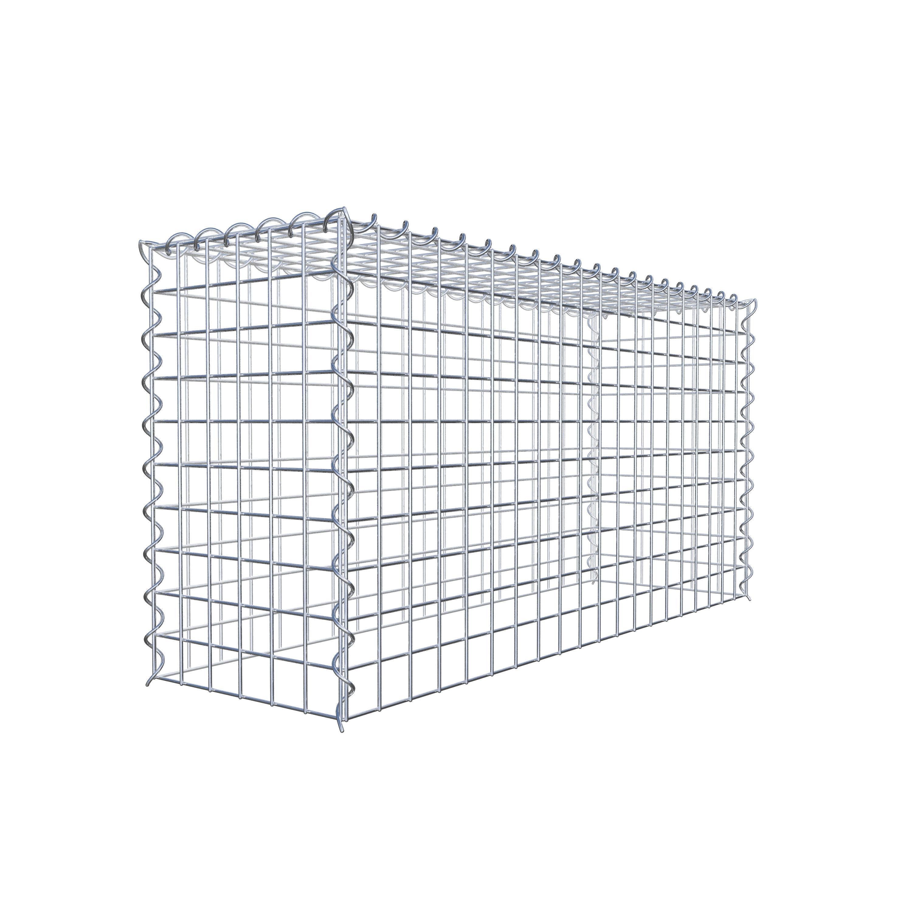 Gabião Tipo 3 100 cm x 50 cm x 30 cm (C x A x P), malhagem 5 cm x 5 cm, espiral