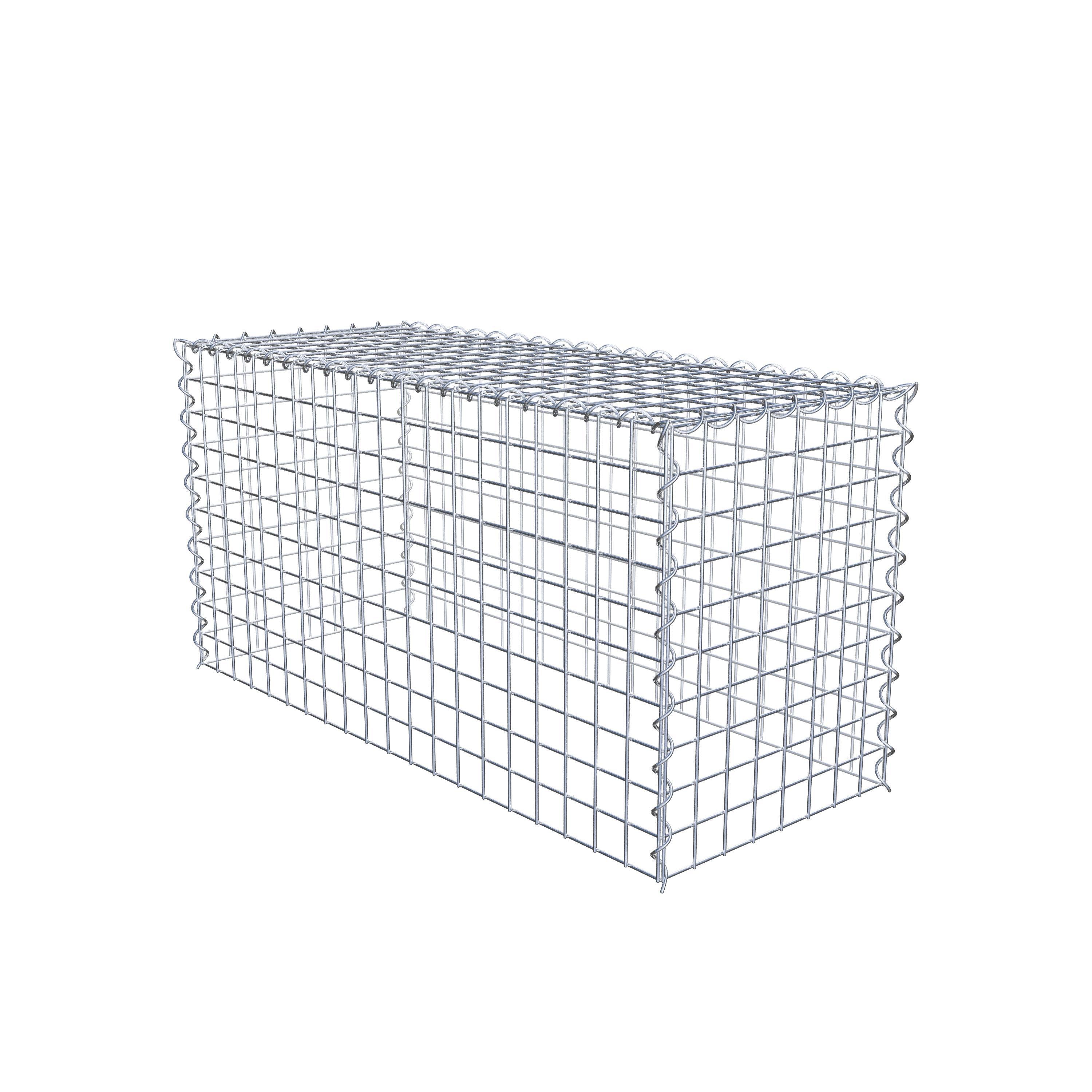 Opvokset gabion type 3 100 cm x 50 cm x 40 cm (L x H x D), maskestørrelse 5 cm x 5 cm, spiral