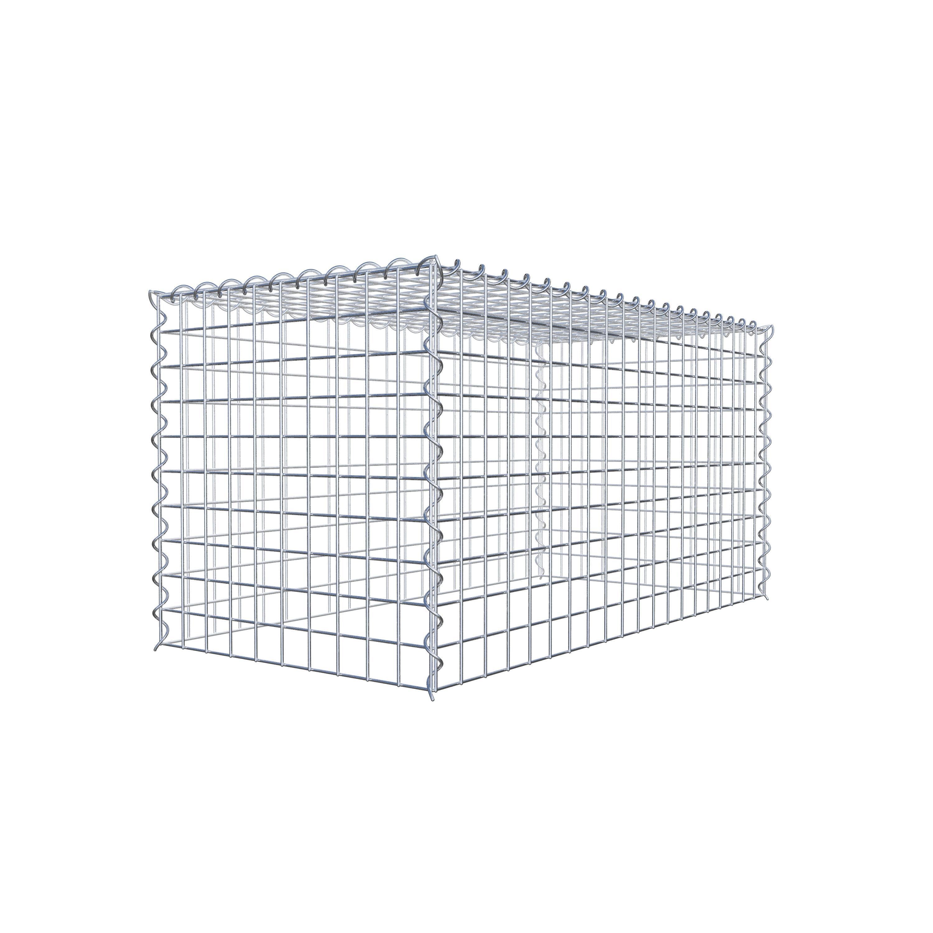 Gabion rapporté type 3 100 cm x 50 cm x 50 cm (L x H x P), mailles 5 cm x 5 cm, spirale