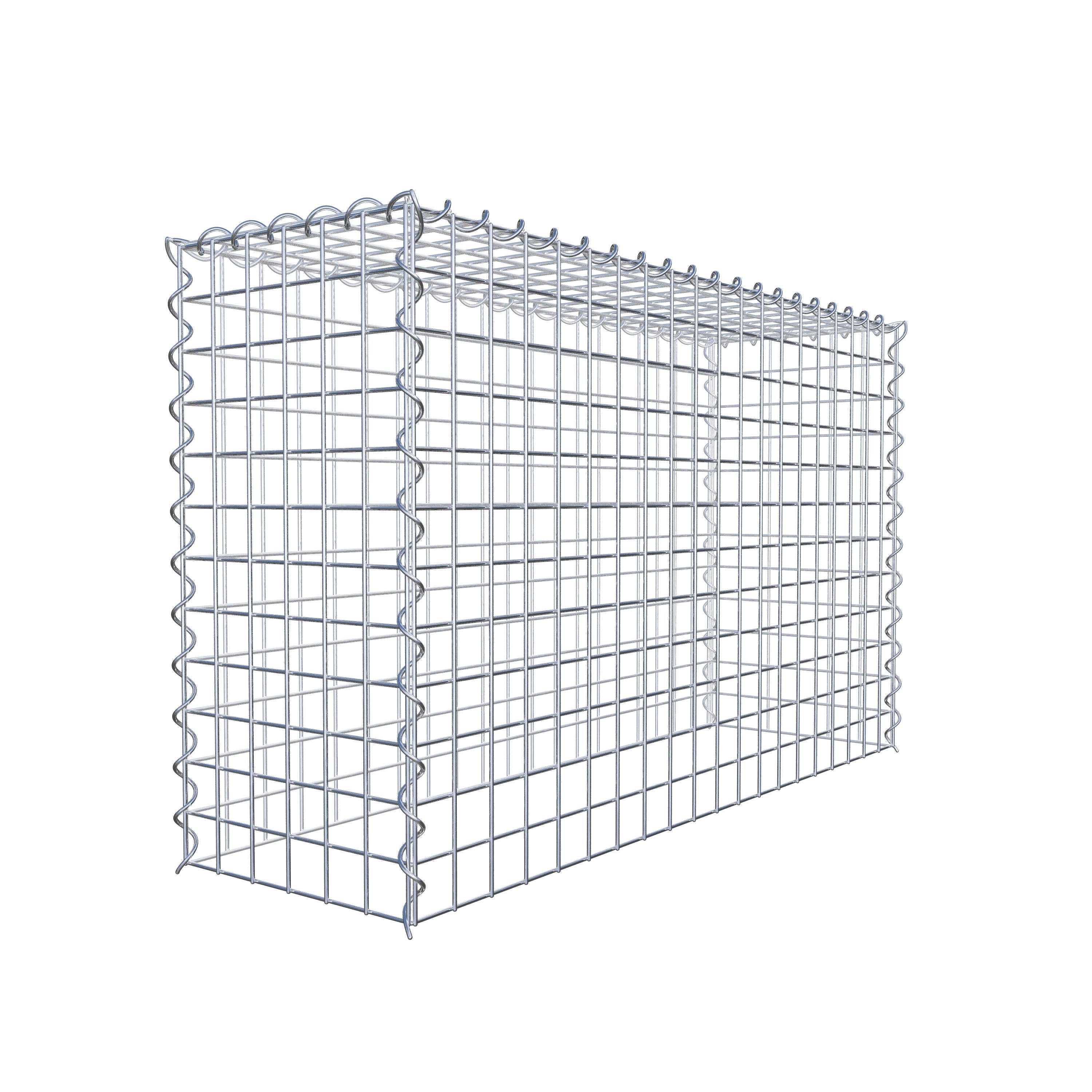 Gabião Tipo 3 100 cm x 60 cm x 30 cm (C x A x P), malhagem 5 cm x 5 cm, espiral