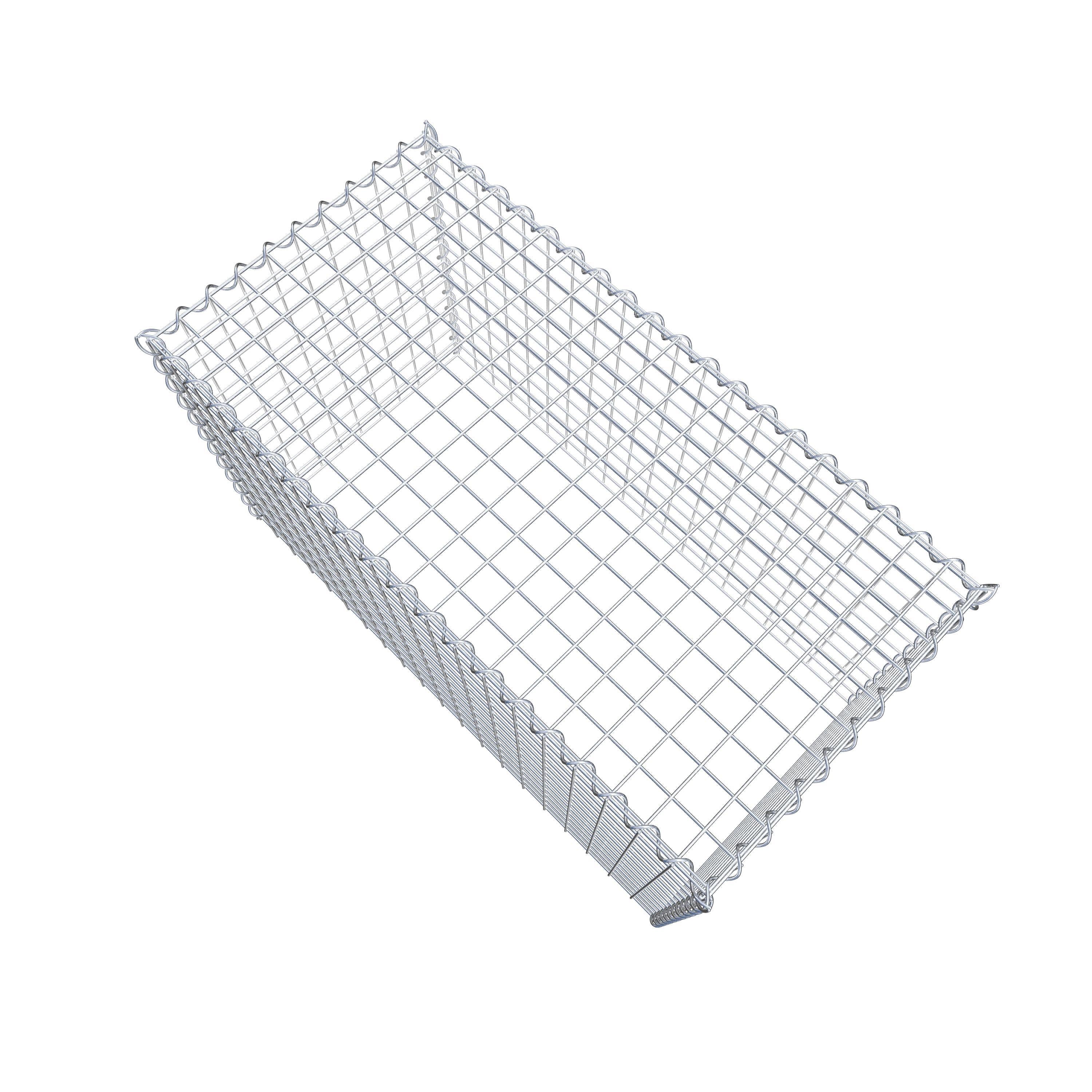 Opvokset gabion type 3 100 cm x 60 cm x 50 cm (L x H x D), maskestørrelse 5 cm x 5 cm, spiral