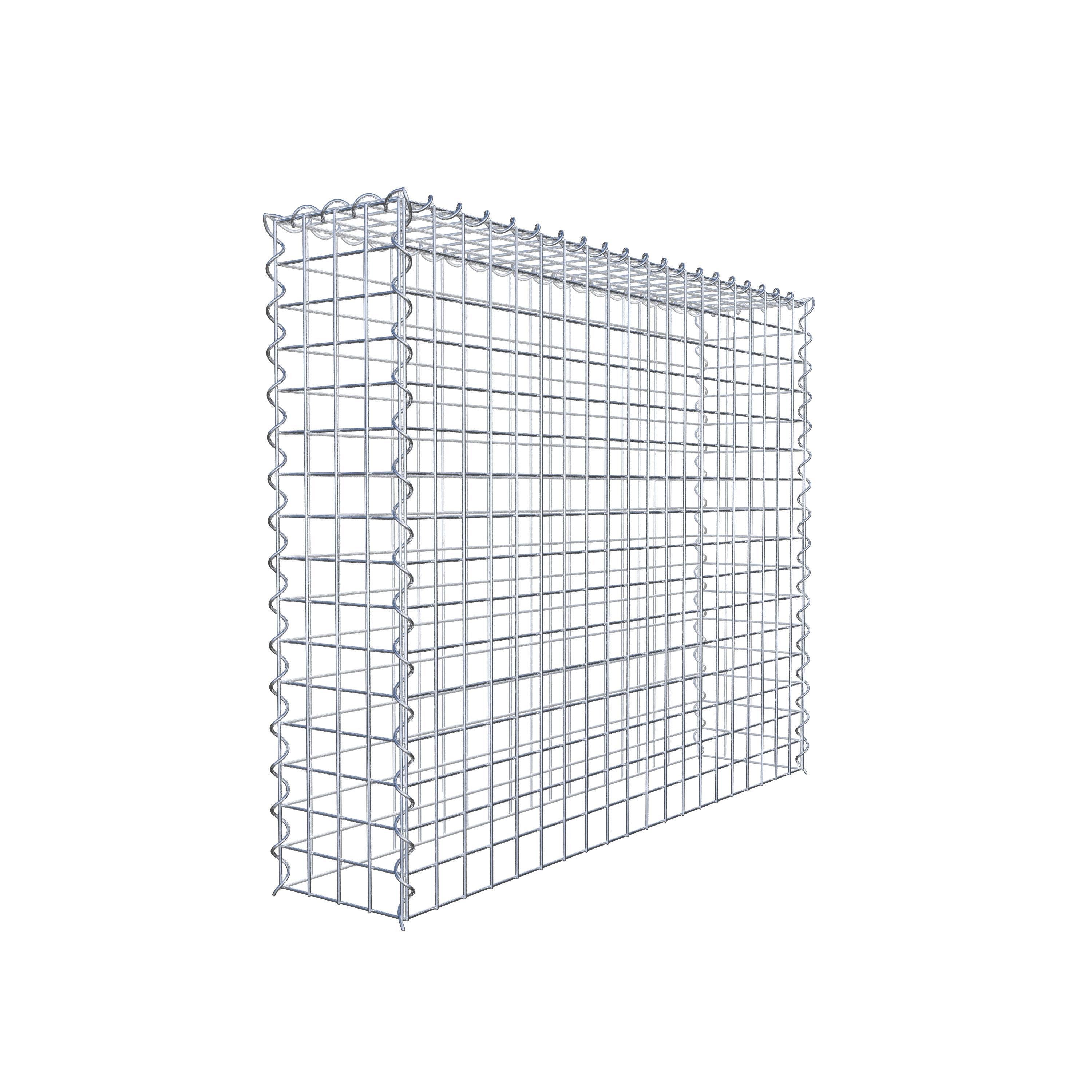 Add-on schanskorf type 3 100 cm x 80 cm x 20 cm (L x H x D), maaswijdte 5 cm x 5 cm, spiraalvormig