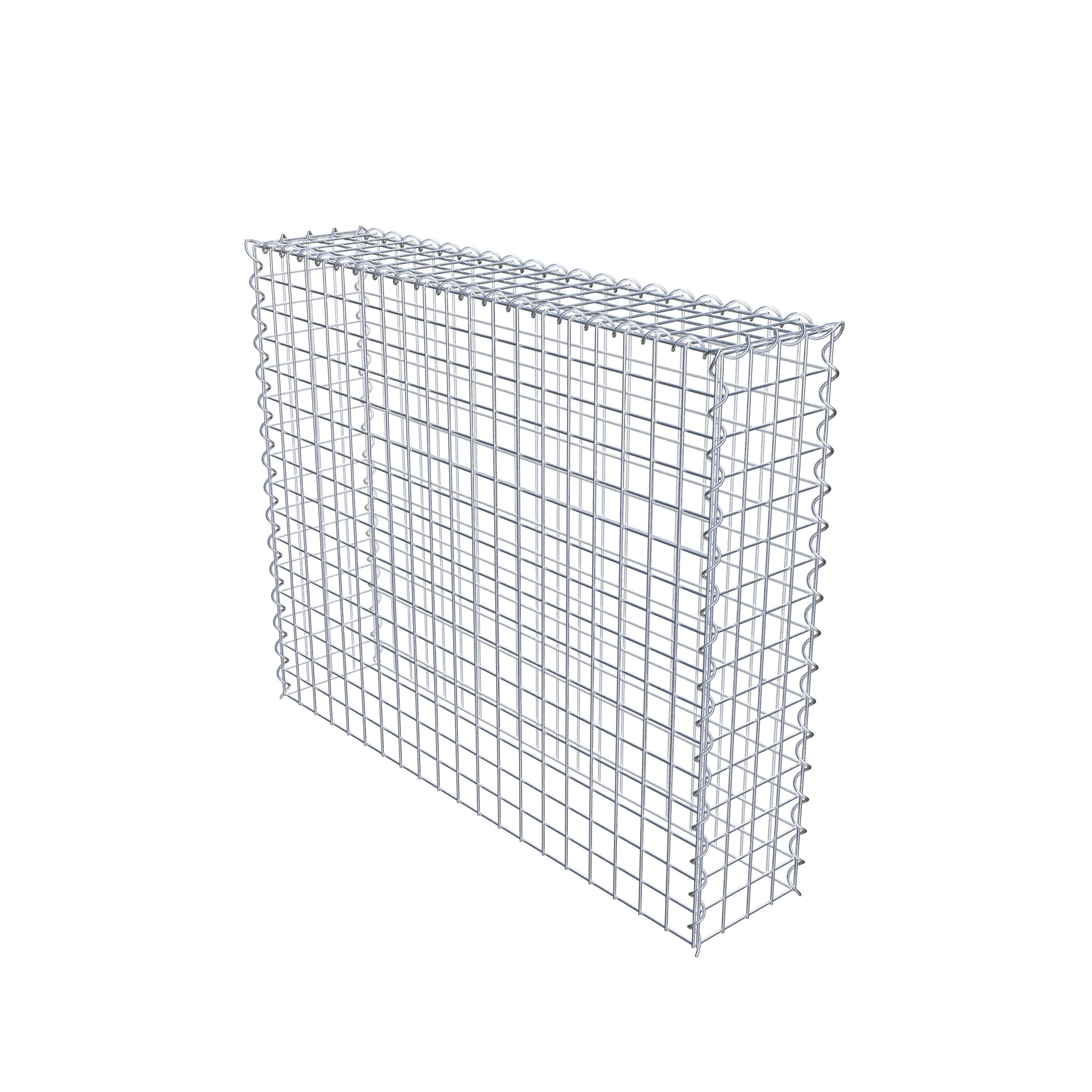 Gabion rapporté type 3 100 cm x 80 cm x 20 cm (L x H x P), mailles 5 cm x 5 cm, spirale