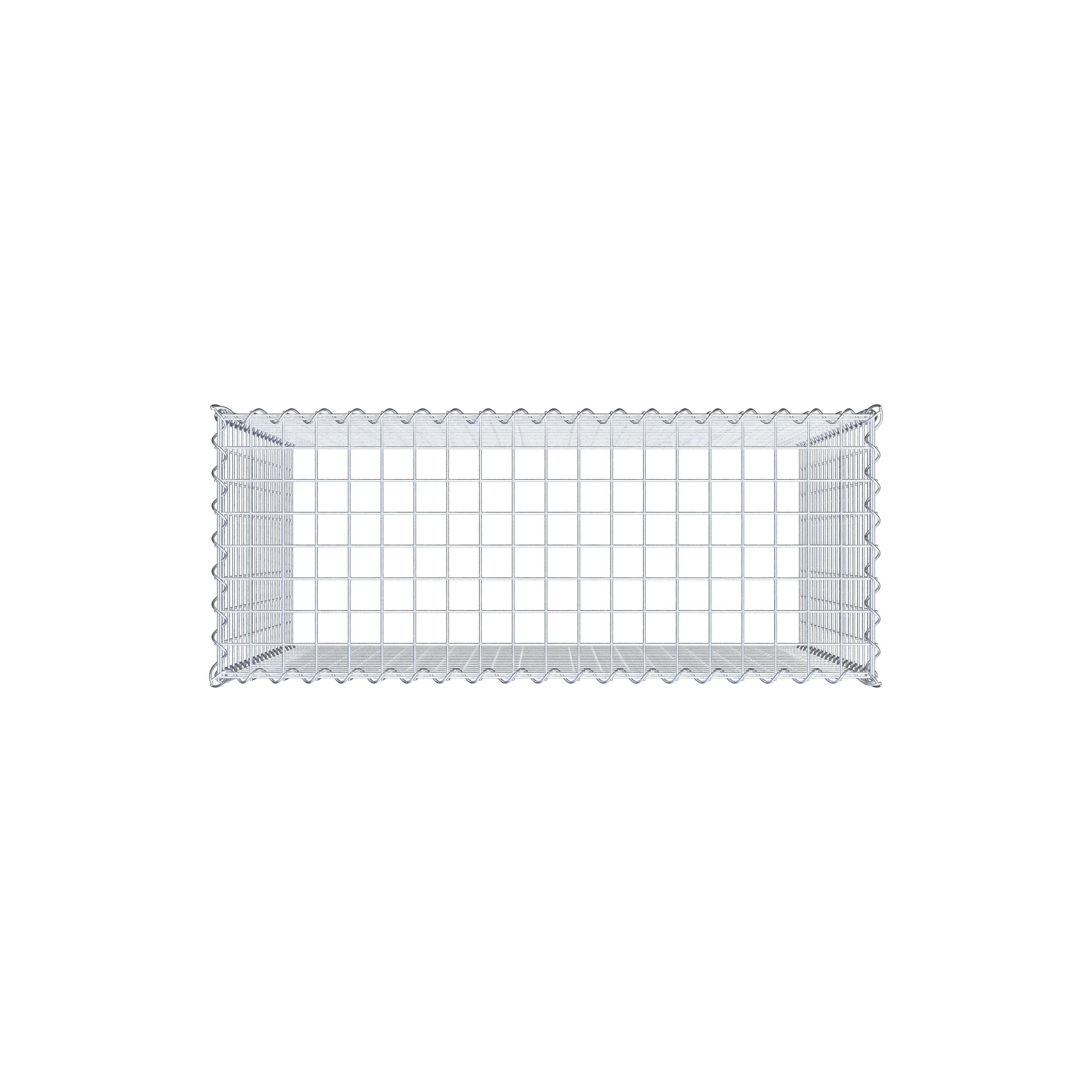 Gabion rapporté type 3 100 cm x 90 cm x 40 cm (L x H x P), mailles 5 cm x 5 cm, spirale