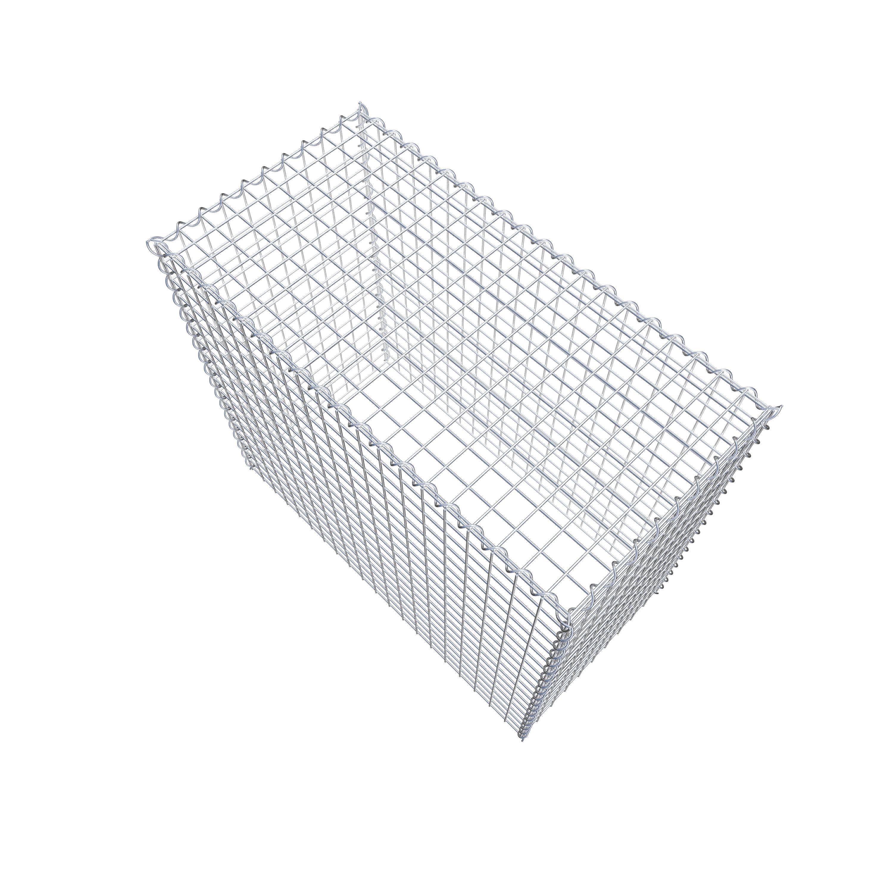 Opvokset gabion type 3 100 cm x 90 cm x 50 cm (L x H x D), maskestørrelse 5 cm x 5 cm, spiral