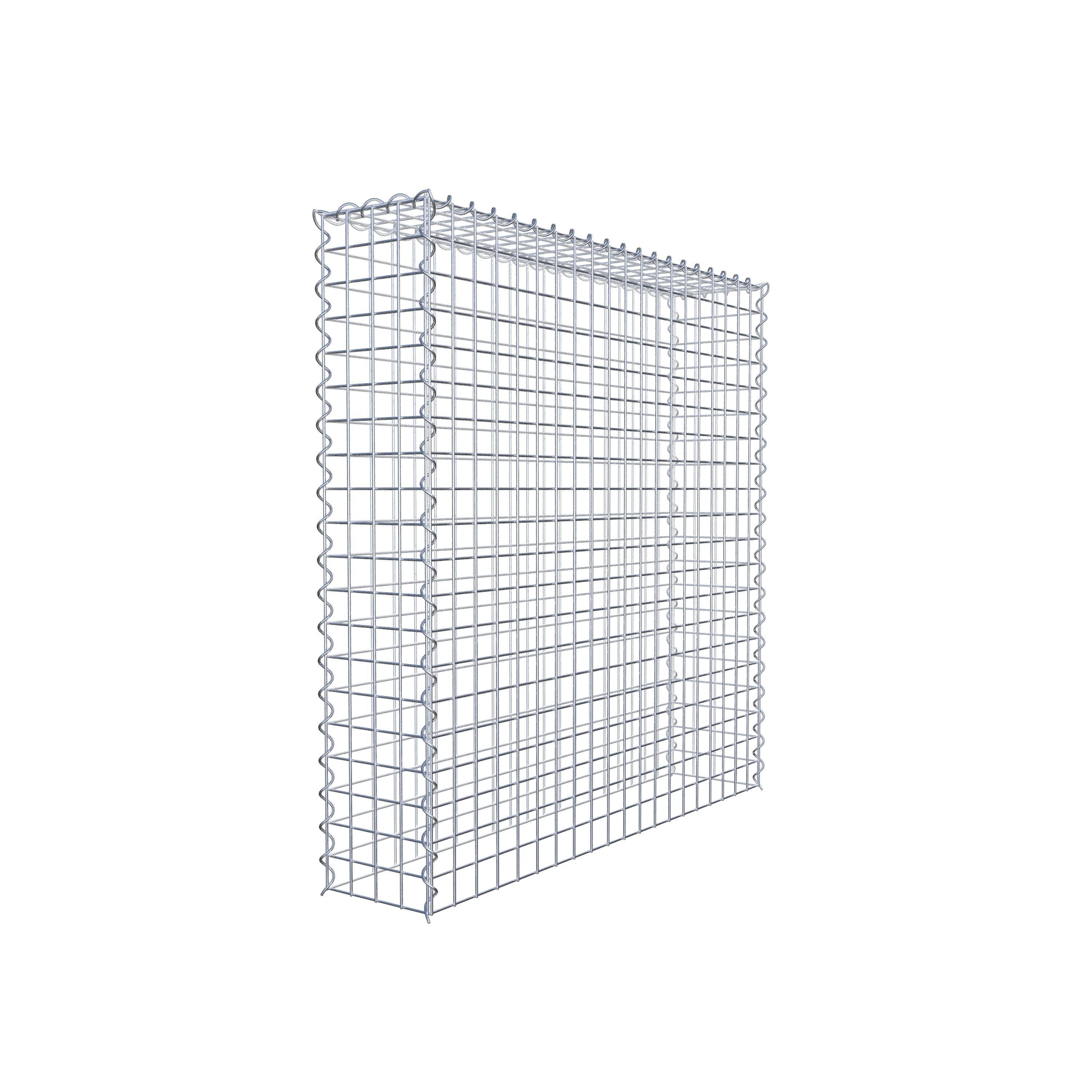 Gabion rapporté type 3 100 cm x 100 cm x 20 cm (L x H x P), mailles 5 cm x 5 cm, spirale