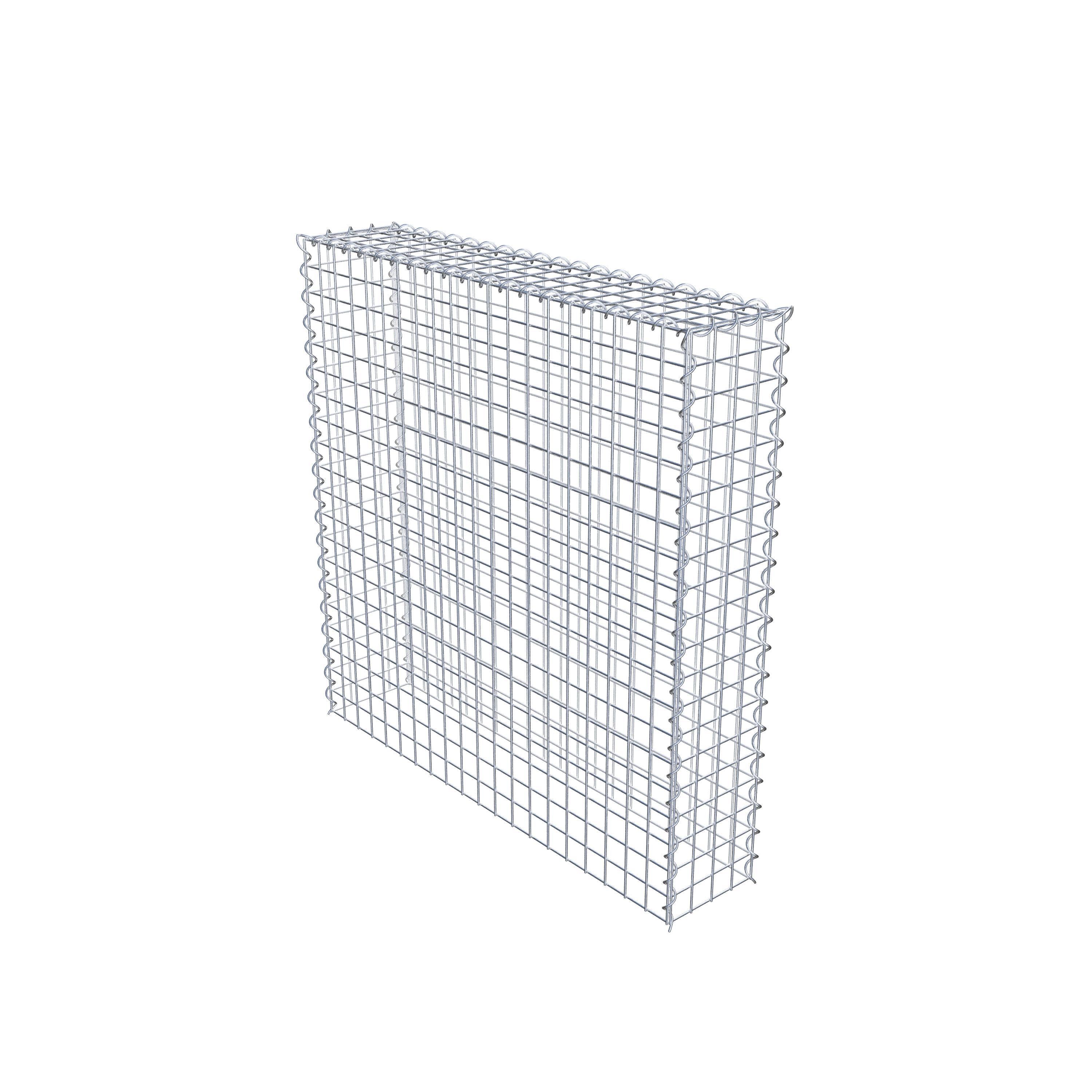 Gabion rapporté type 3 100 cm x 100 cm x 20 cm (L x H x P), mailles 5 cm x 5 cm, spirale