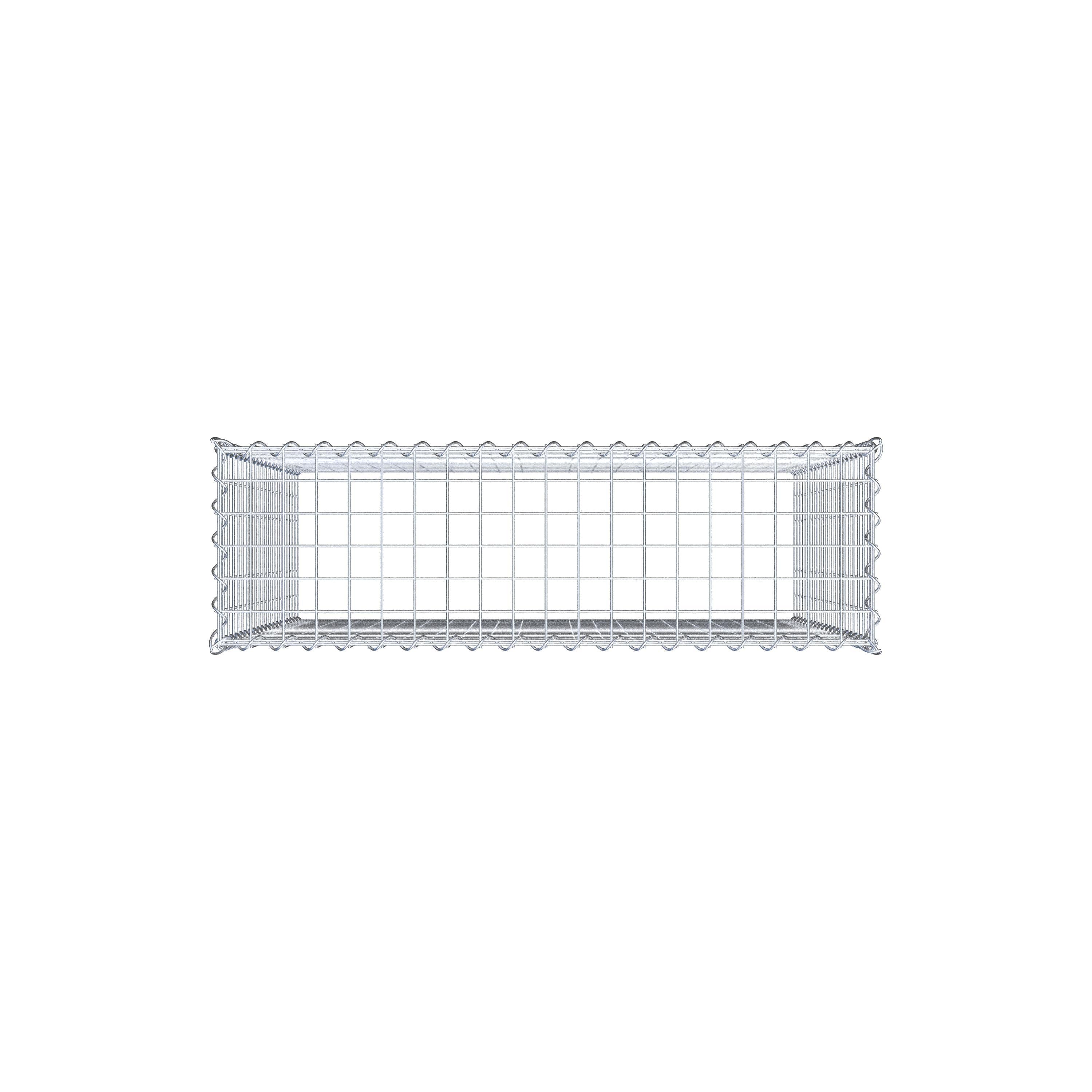 Add-on schanskorf type 3 100 cm x 100 cm x 30 cm (L x H x D), maaswijdte 5 cm x 5 cm, spiraalvormig