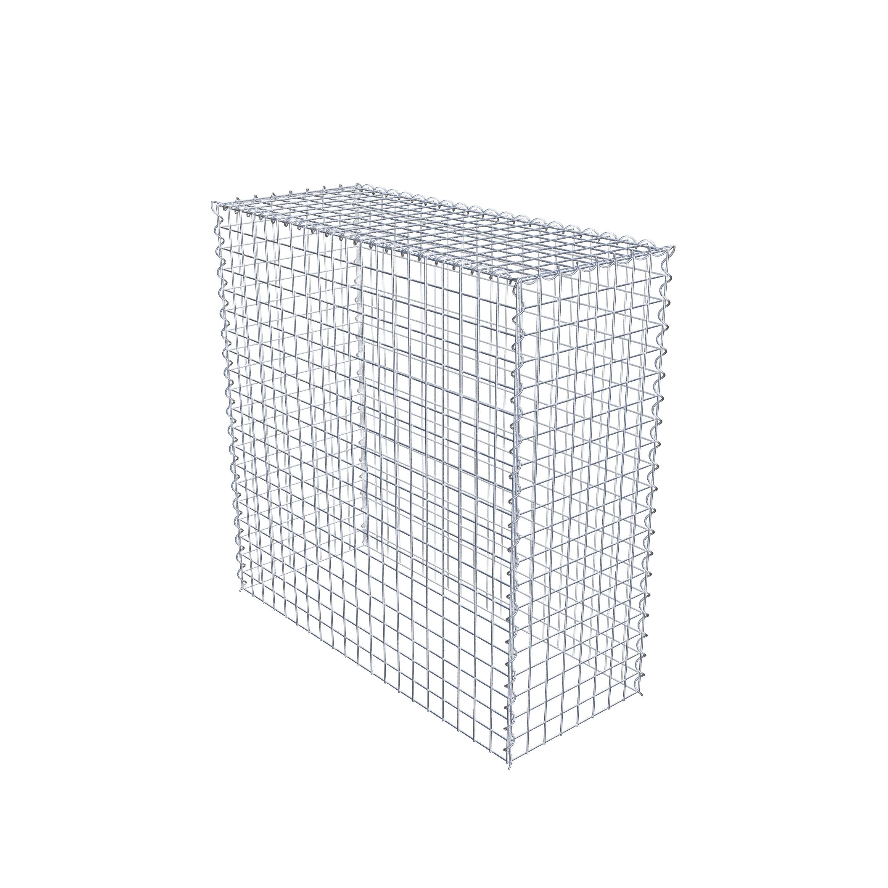 Gabion rapporté type 3 100 cm x 100 cm x 40 cm (L x H x P), mailles 5 cm x 5 cm, spirale