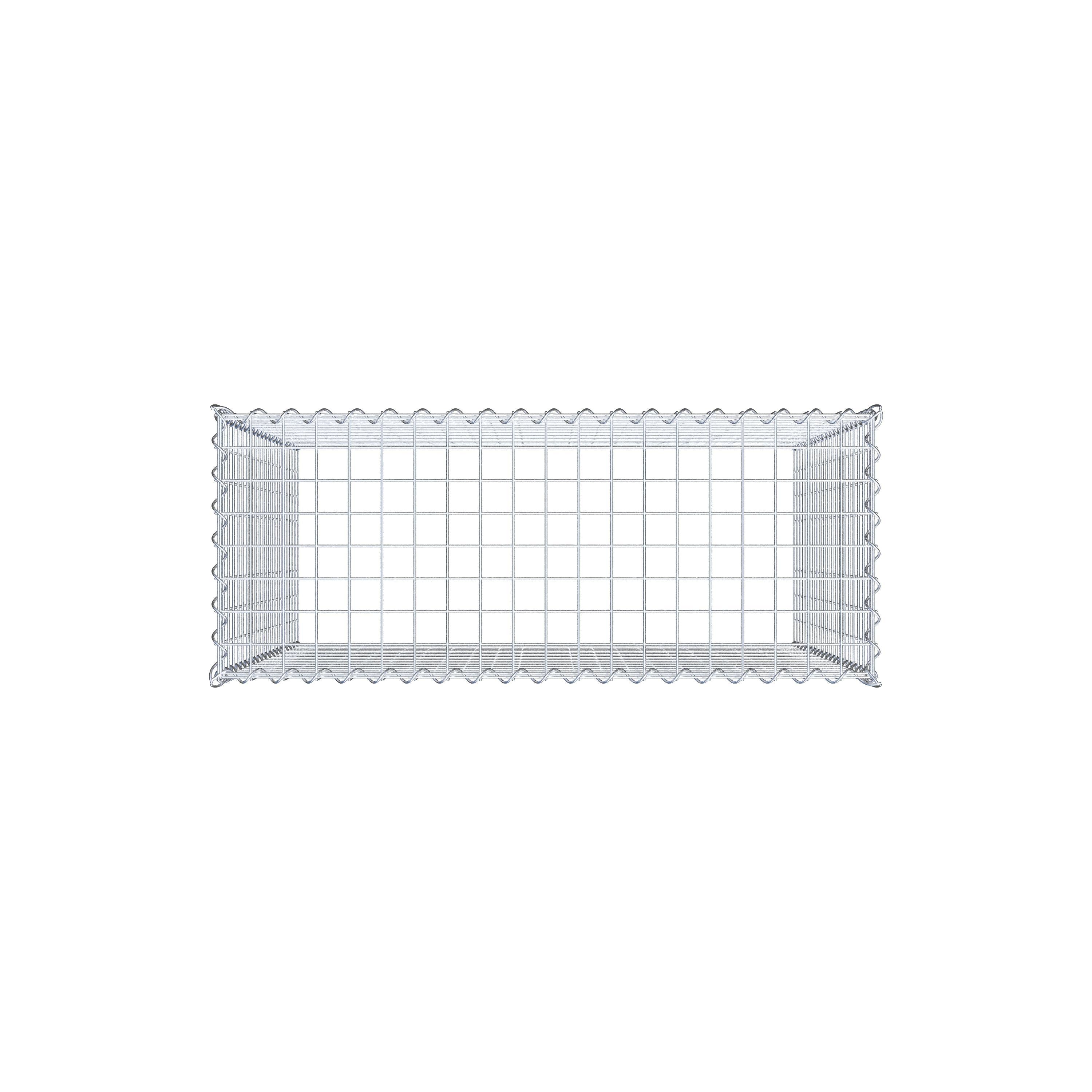 Gabion rapporté type 3 100 cm x 100 cm x 40 cm (L x H x P), mailles 5 cm x 5 cm, spirale