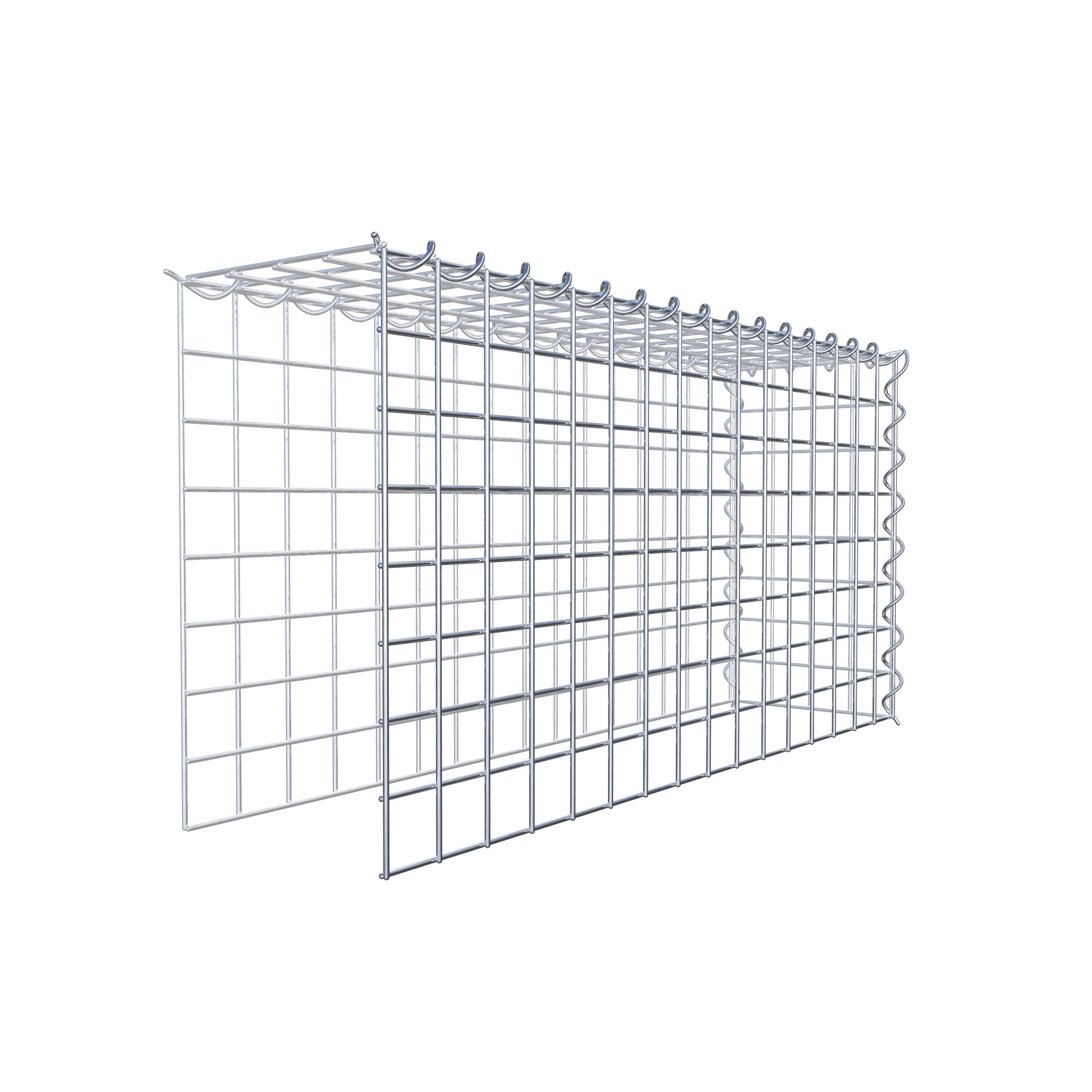 Monteret gabion type 4 80 cm x 40 cm x 20 cm (L x H x D), maskestørrelse 5 cm x 5 cm, spiral