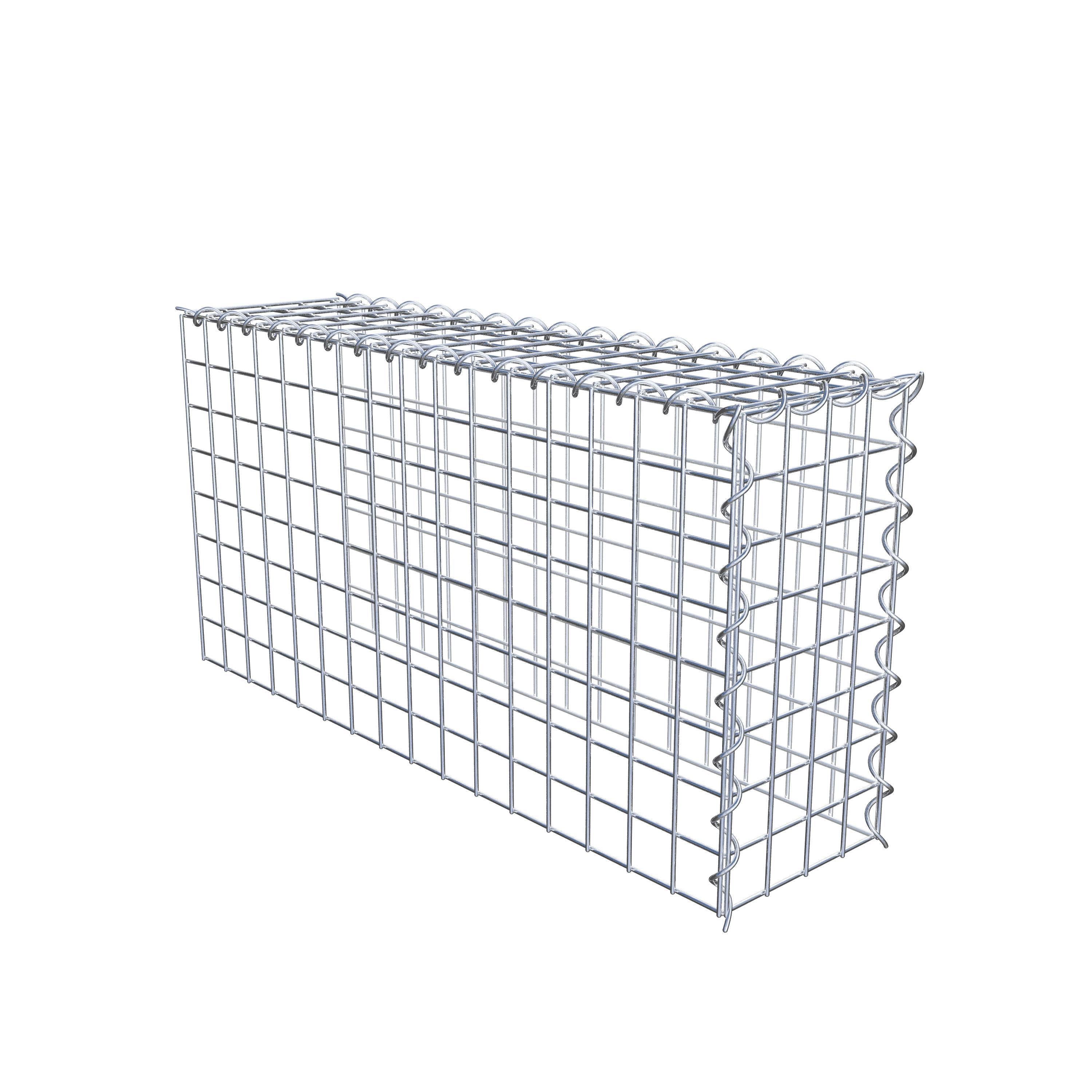 Monteret gabion type 4 80 cm x 40 cm x 20 cm (L x H x D), maskestørrelse 5 cm x 5 cm, spiral