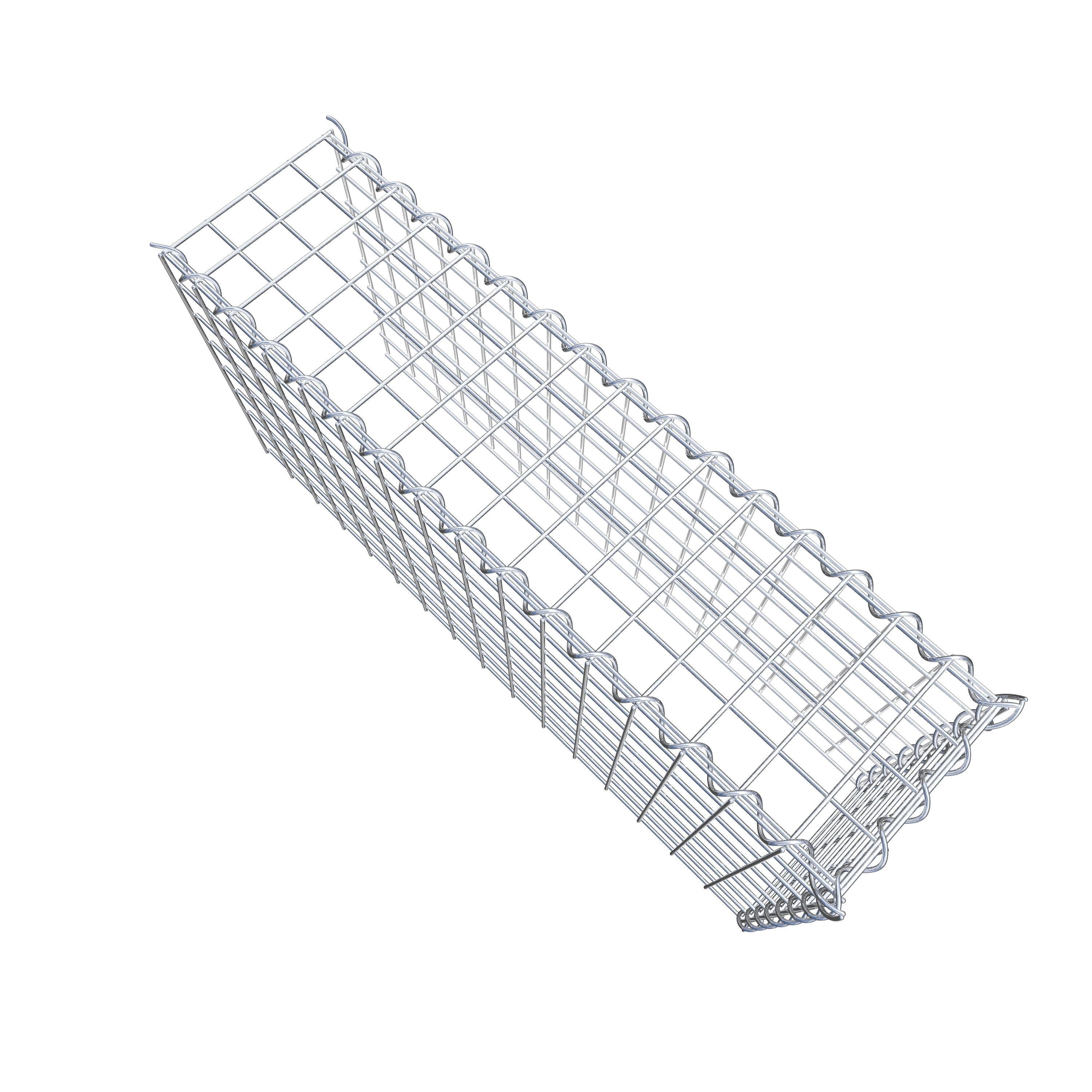 Monteret gabion type 4 80 cm x 40 cm x 20 cm (L x H x D), maskestørrelse 5 cm x 5 cm, spiral